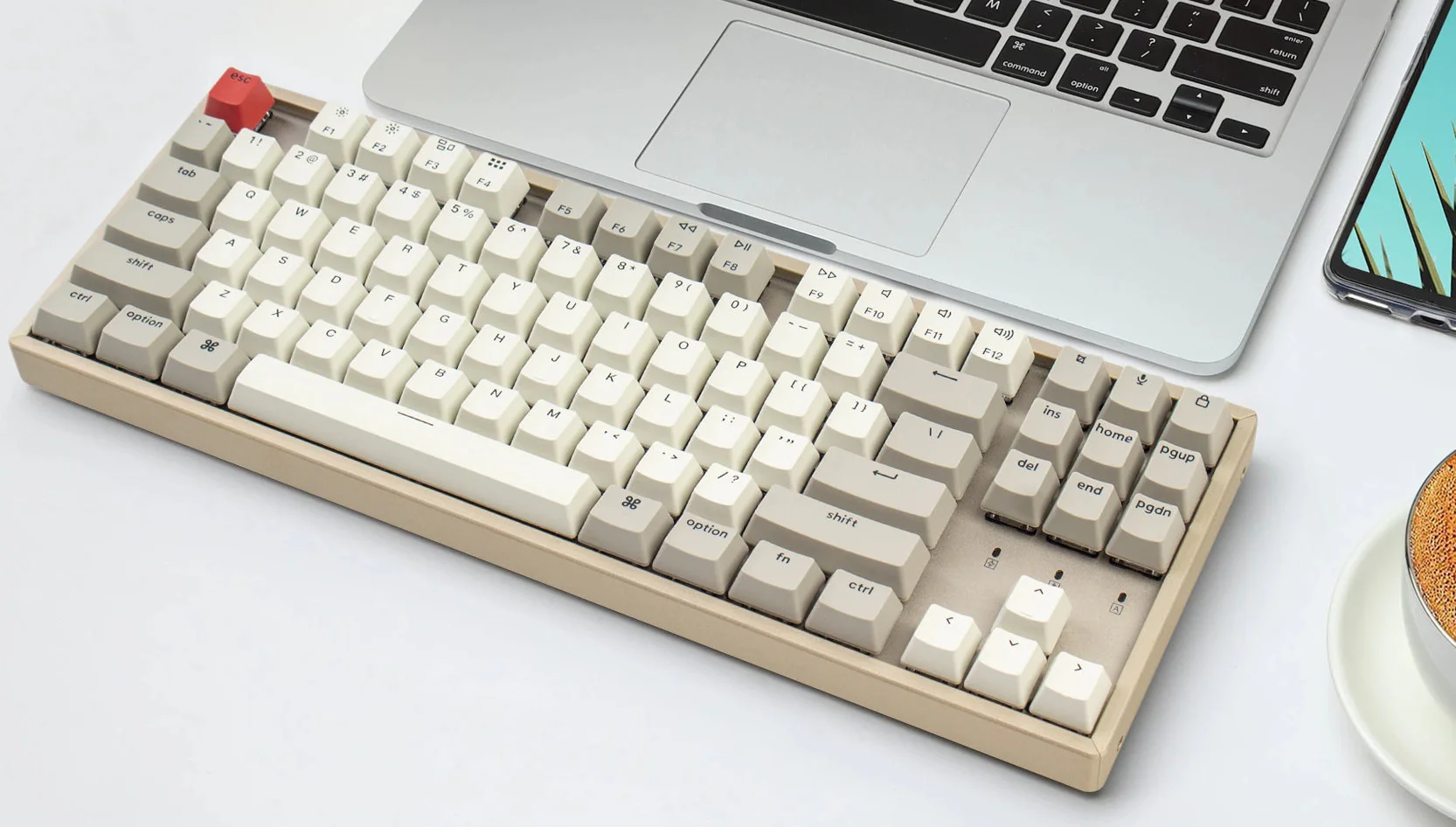Keychron K8 Non-Backlight Hot-Swappable Tenkeyless Wireless Mechanical Keyboard (Blue Switch) (K8K2) - Image 3