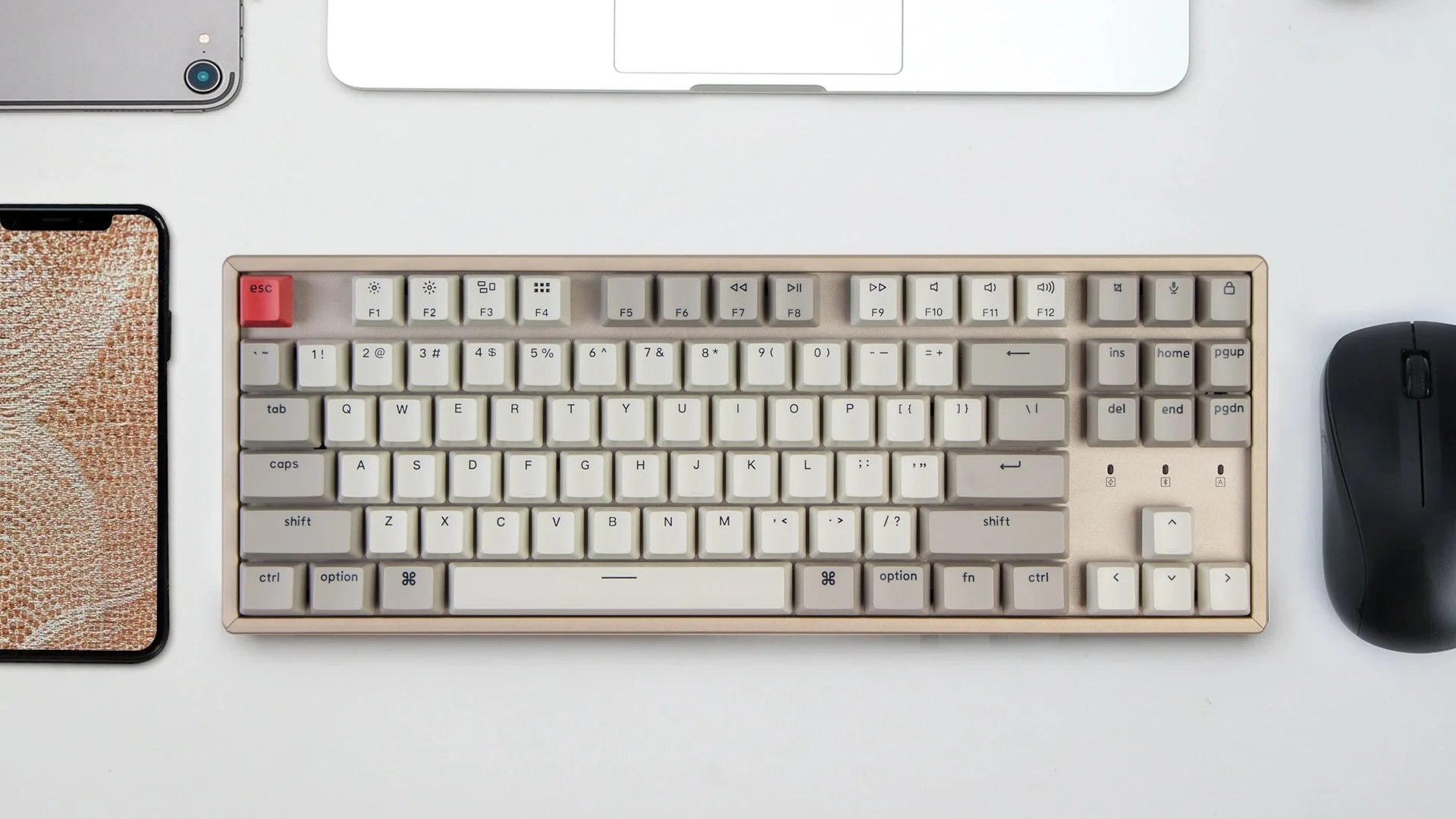 Keychron K8 Non-Backlight Hot-Swappable Tenkeyless Wireless Mechanical Keyboard (Blue Switch) (K8K2) - Image 4