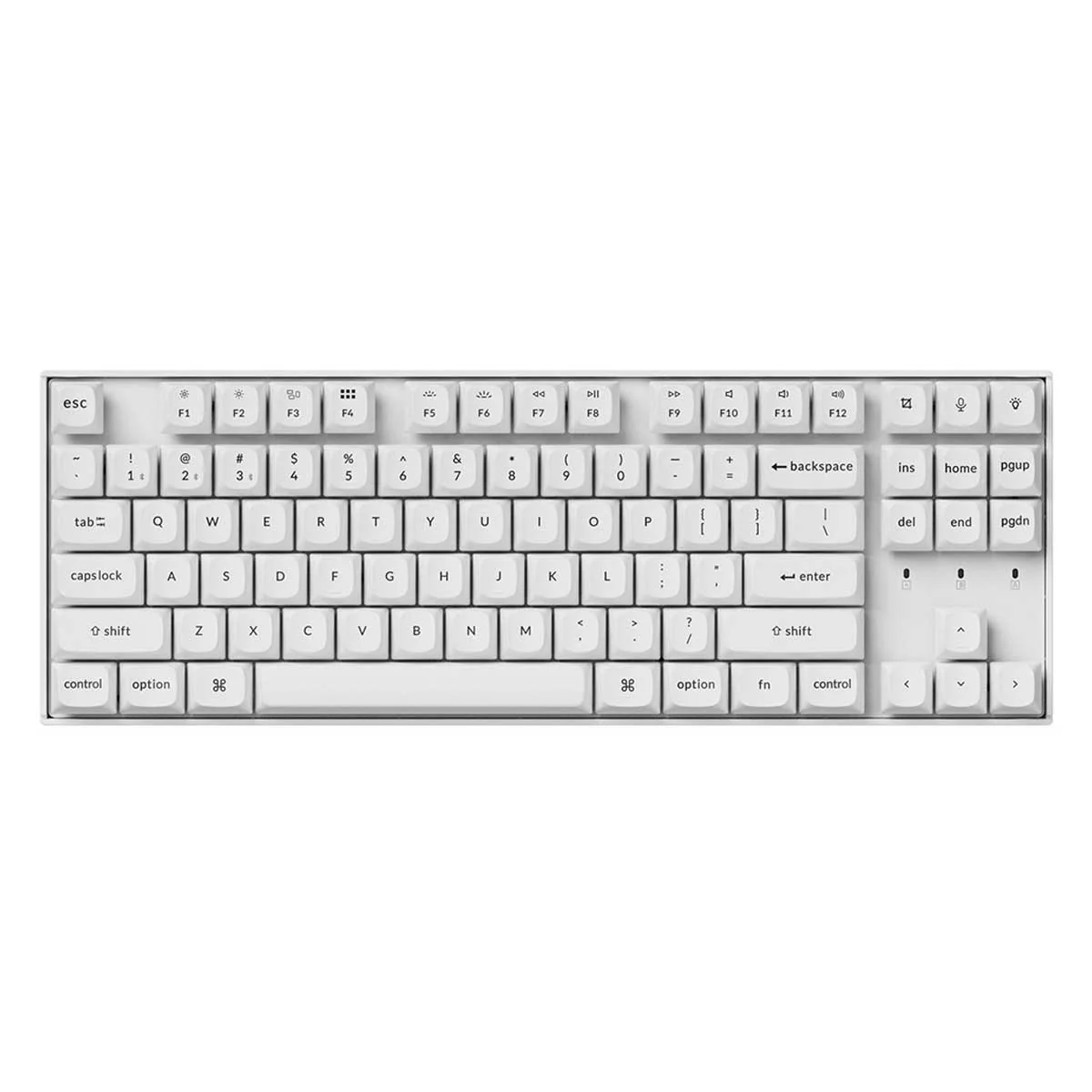 Keychron K8 Pro QMK/Via Hot-Swappable RGB Backlit Custom Wireless Mechanical Keyboard - White
