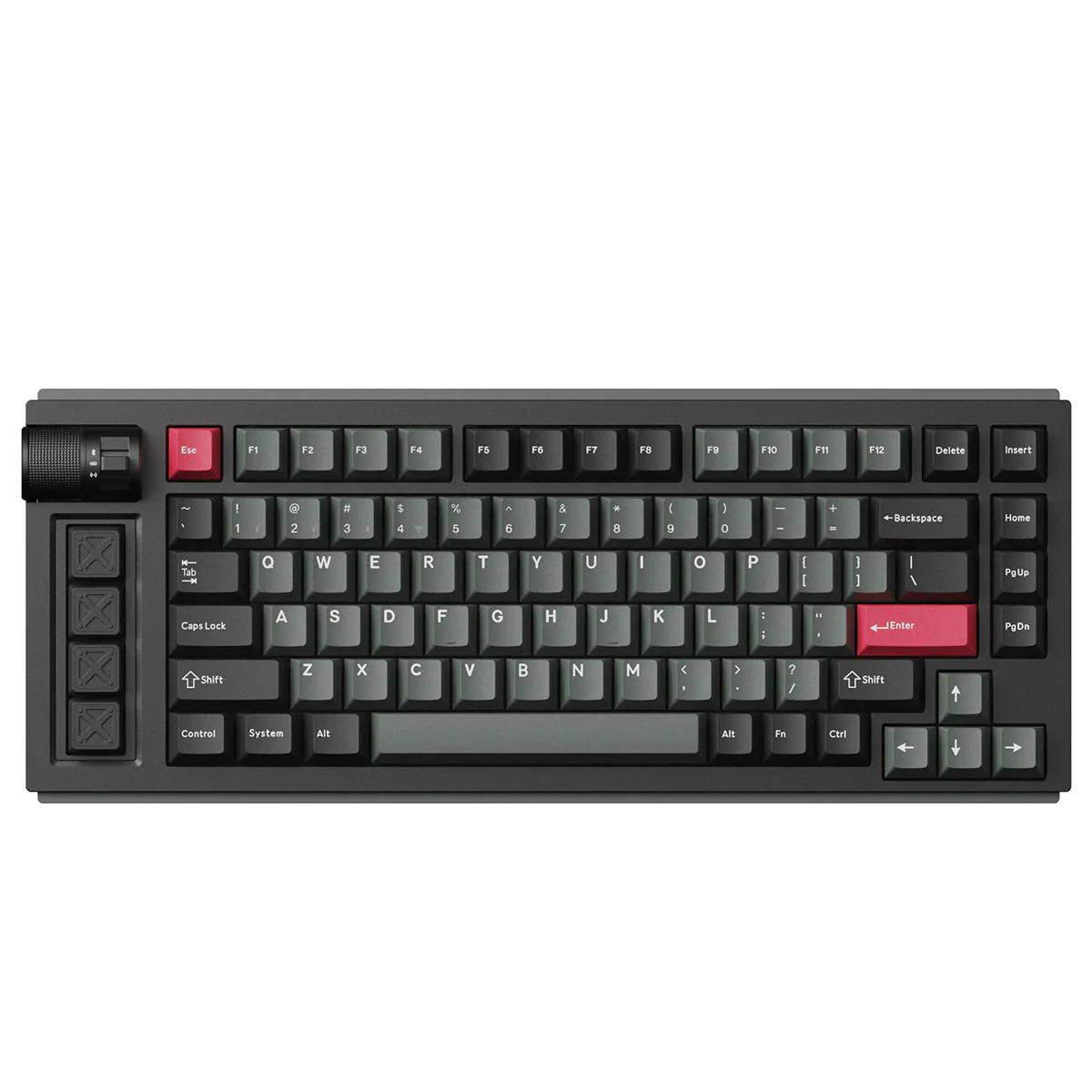Keychron Lemokey L1 QMK/Via Fully Assembled With Knob RGB Backlit Hot-Swappable 75% Wireless Custom Gaming Keyboard - Carbon Black (Gateron Jupiter Red Switch) (L1-M1) - Image 2