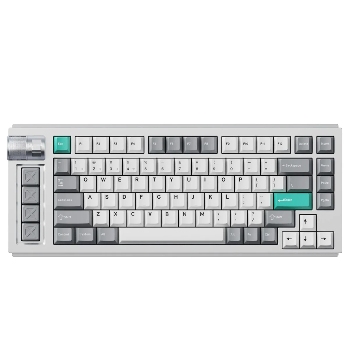 Keychron Lemokey L1 QMK/Via Fully Assembled With Knob RGB Backlit Hot-Swappable 75% Wireless Custom Gaming Keyboard - Space Silver (Gateron Jupiter Red Switch) (L1-X1) - Image 2