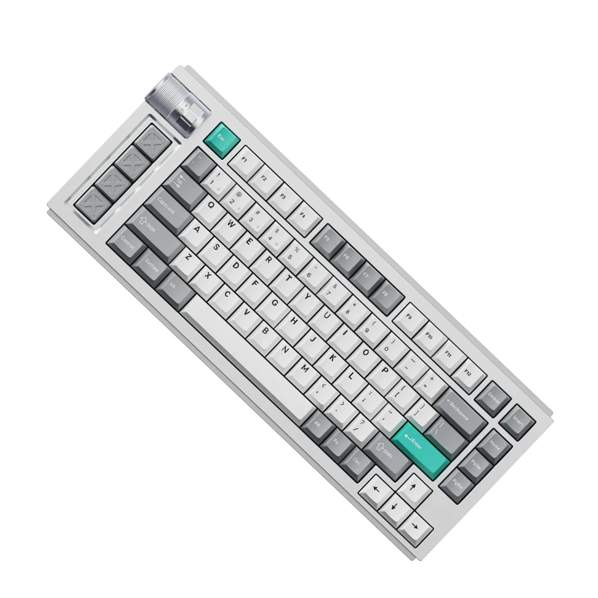 Keychron Lemokey L1 QMK/Via Fully Assembled With Knob RGB Backlit Hot-Swappable 75% Wireless Custom Gaming Keyboard - Space Silver (Gateron Jupiter Red Switch) (L1-X1) - Image 3