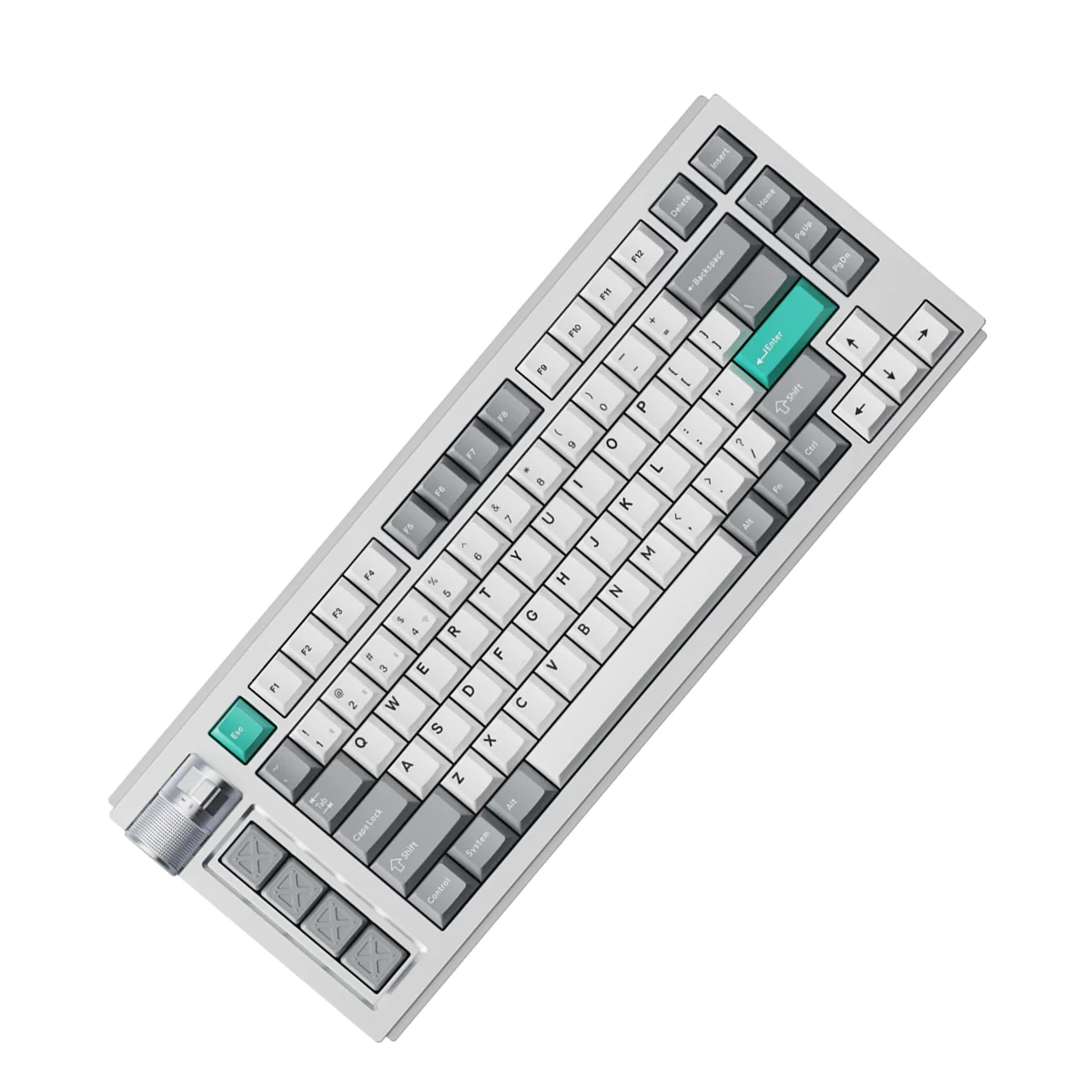 Keychron Lemokey L1 QMK/Via Fully Assembled With Knob RGB Backlit Hot-Swappable 75% Wireless Custom Gaming Keyboard - Space Silver (Gateron Jupiter Red Switch) (L1-X1) - Image 4