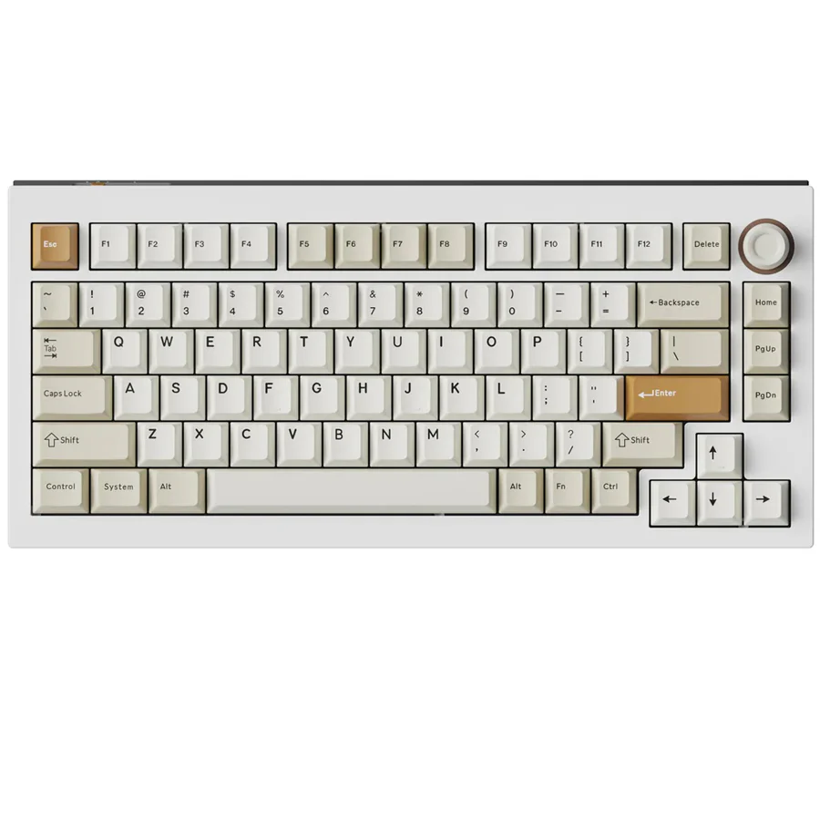 Keychron Lemokey L5 HE Fully Assembled Knob RGB Hot-Swappable 75% Magnetic Switch Custom Gaming Keyboard - Down Master (Lemokey Ultra-Fast Lime Magnetic Switch) (L5W-P1) - Image 2