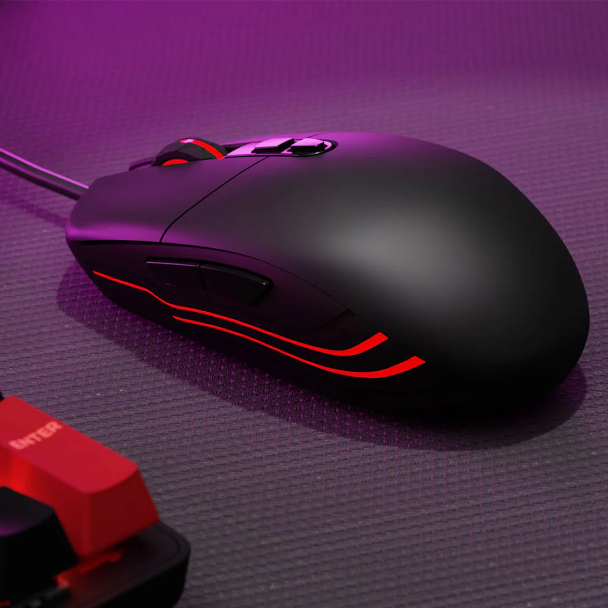 Keychron Lemokey X2 QMK Red Backlight Full Size Wired Mechanical Gaming Keyboard With M55 Mouse Combo (Brown Switch, Red Switch) (X2-C3, X2-C1) - Image 4