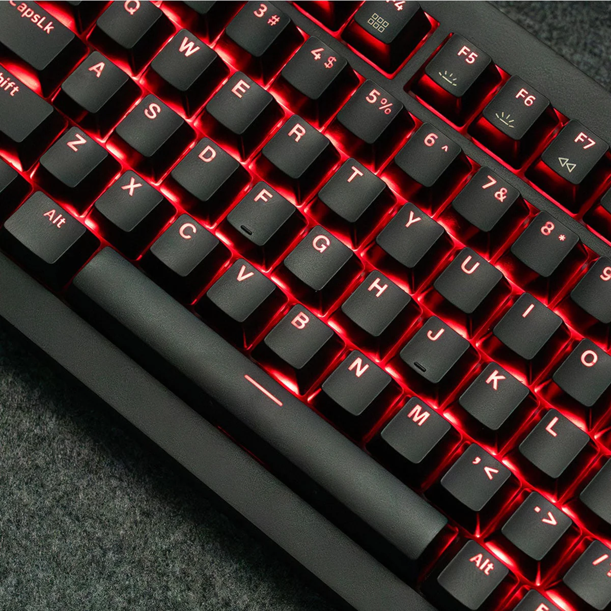 Keychron Lemokey X4 QMK Red Backlight 75% Wired Mechanical Gaming Keyboard - Black-Shine Through Keycap (Brown Switch) (X4-A3) - Image 6