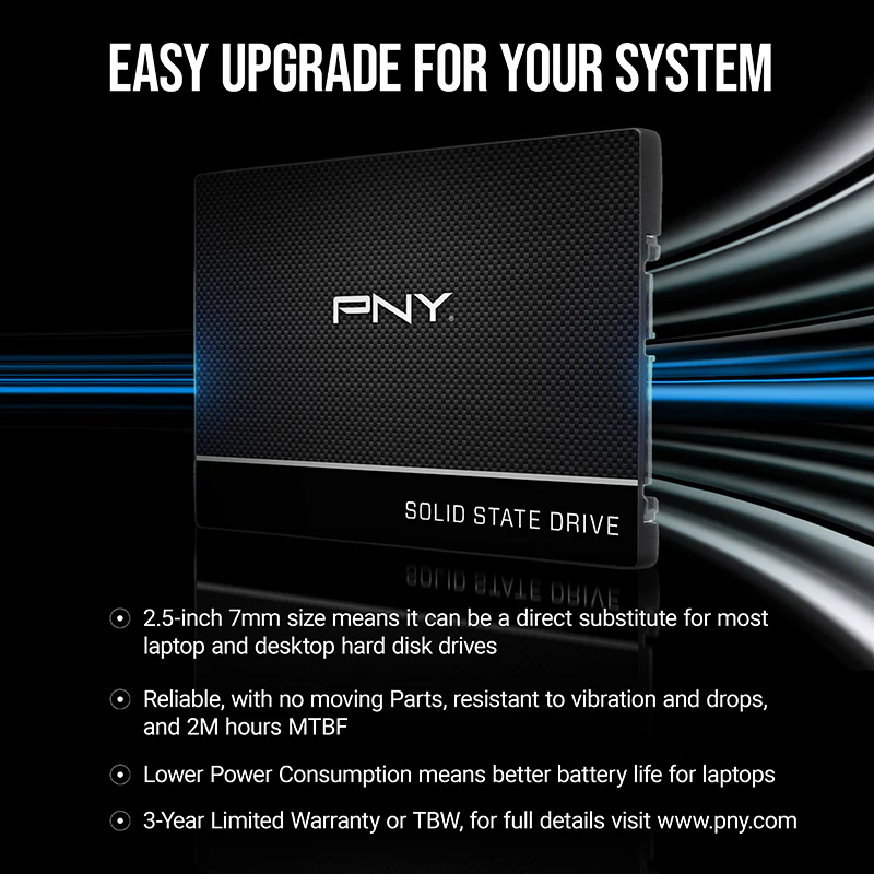 PNY CS900 1TB 2.5”  SATA III 6GB/S SSD (SSD7CS900-1TB-RB) - Image 5
