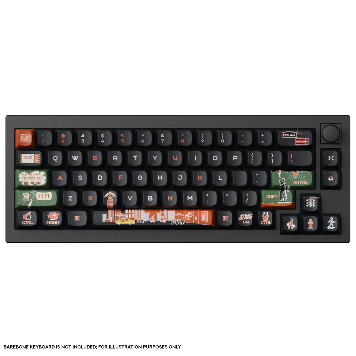 Keychron OSA Dye-Sub PBT Full Set 140 Keys Keycap Set (New York) (T40) - Image 4