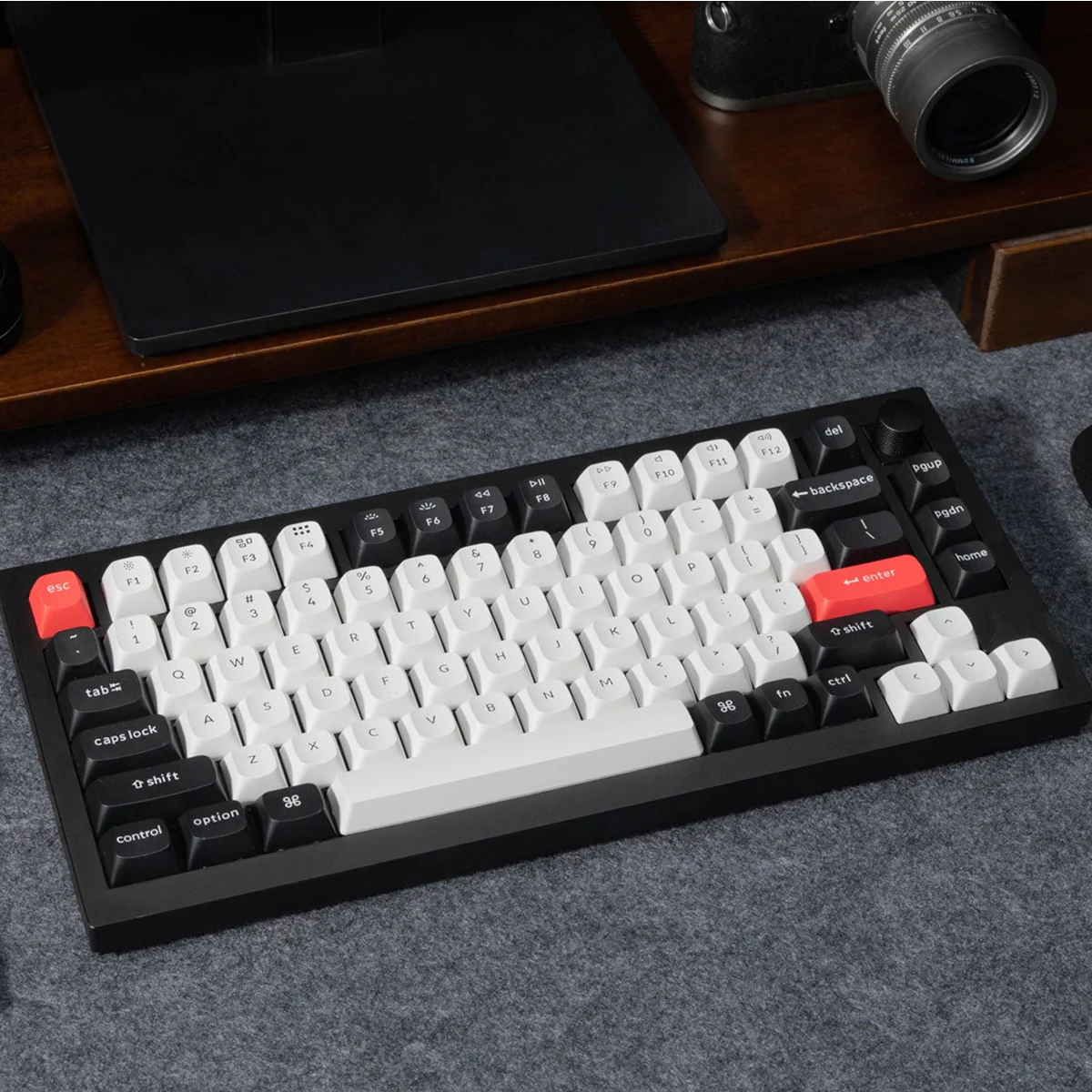 Keychron Q1 HE QMK 75% Fully Assembled Knob RGB Backlight Hot-Swappable Wireless Magnetic Switch Keyboard - Carbon Black (Gateron Double-Rail Magnetic Nebula Switch) (Q1H-M1) - Image 3