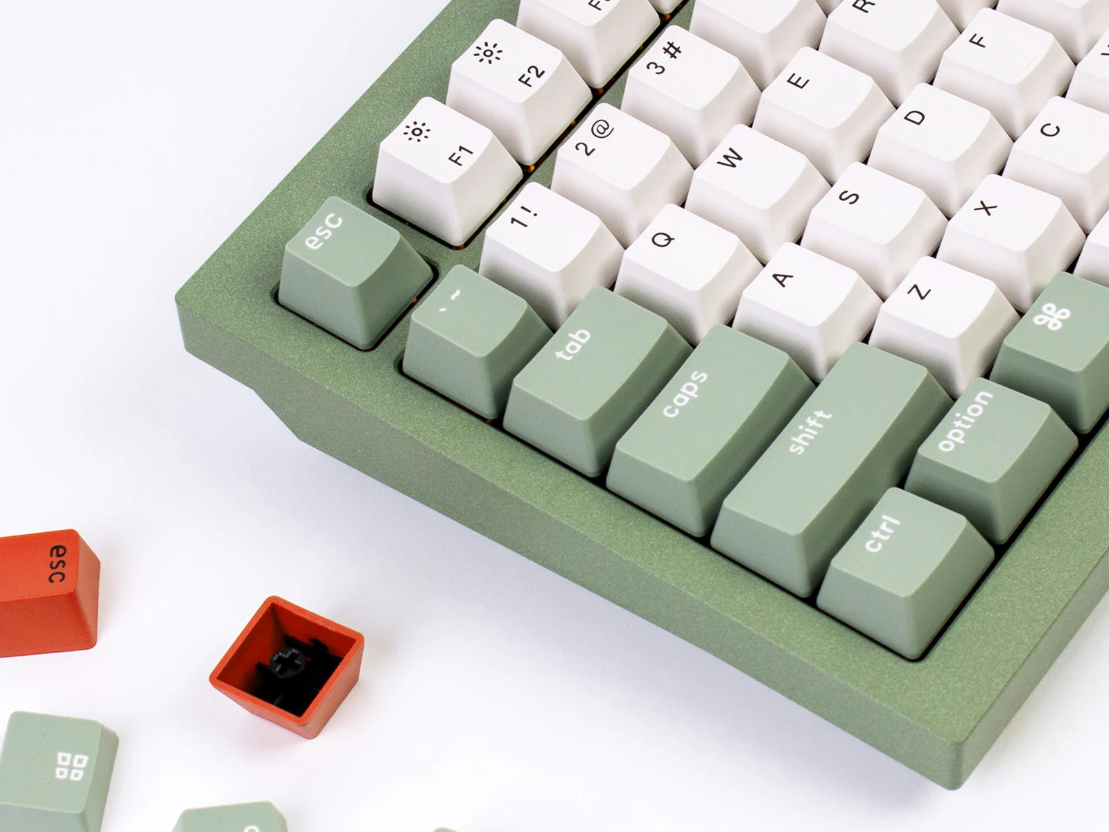 Keychron Q1 QMK/Via 75% Custom All-Metal Hot-Swappable RGB Mechanical Carbon Keyboard - Green (Gateron Phantom Red Switch) (Q1L1) - Image 3