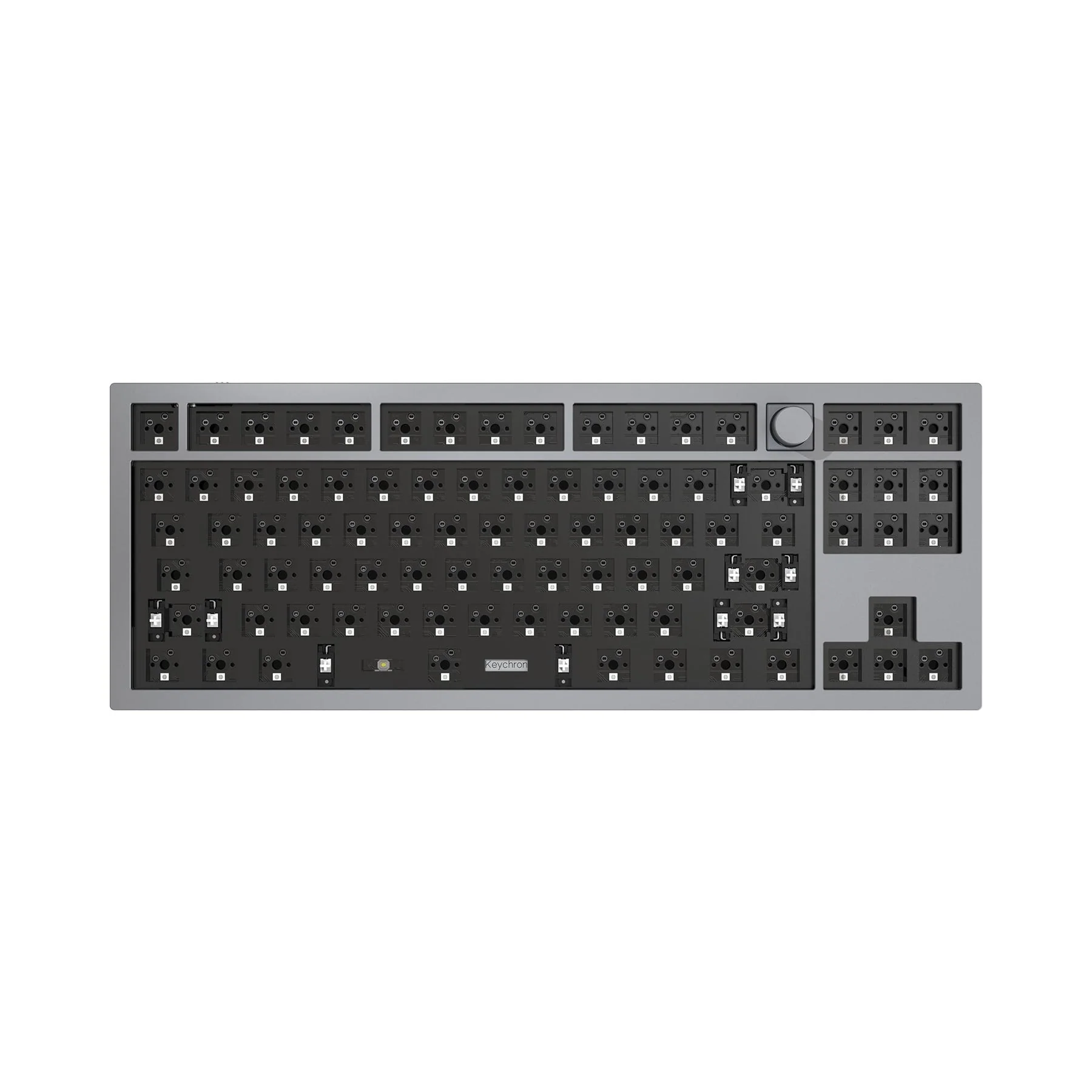 Keychron Q3 QMK Custom Mechanical Barebone Knob Wired Keyboard (Silver Grey) (Q3B2)
