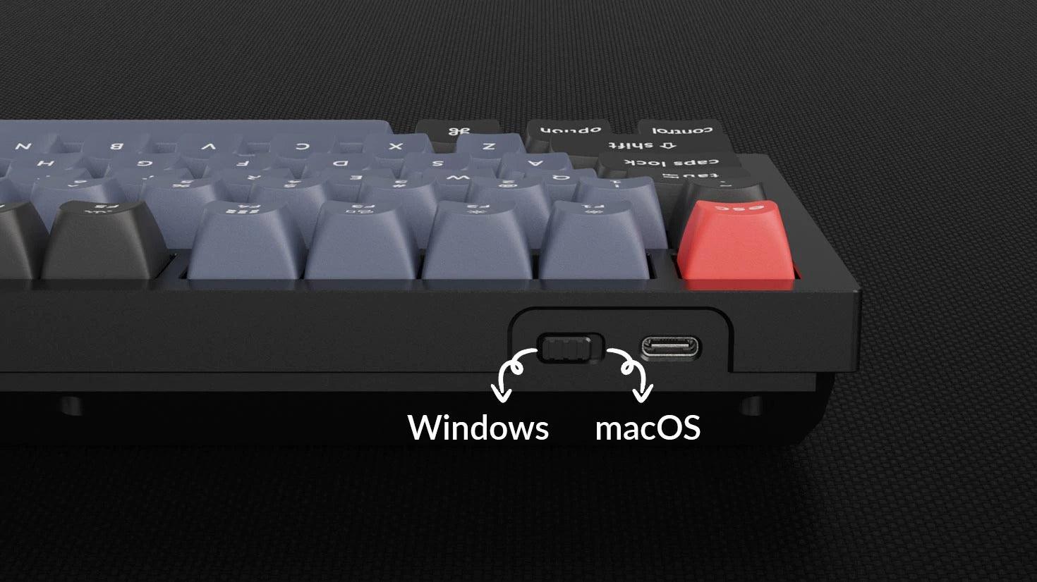 Keychron Q3 QMK Custom Mechanical Fully Assembled Carbon Black Knob Wired Keyboard (Red Switch) (Q3M1) - Image 3