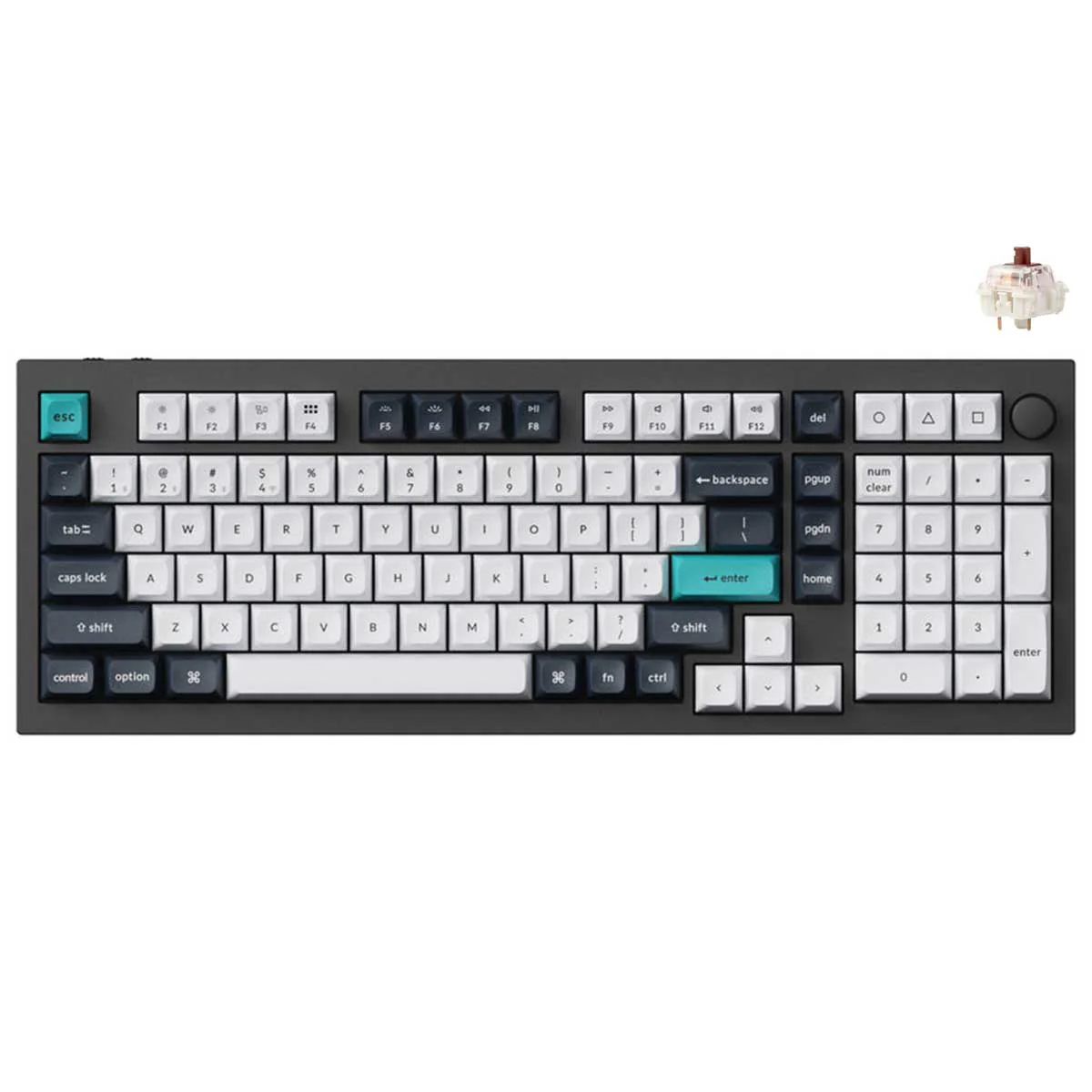 Keychron Q5 Max QMK/VIA Fully Assembled with Knob Hot-Swappable RGB Backlight 96% Wireless Mechanical Keyboard - Carbon Black (Gateron Jupiter Brown Switch, Gateron Jupiter Red Switch, Gateron Jupiter Banana Switch) (Q5M-M3, Q5M-M1, Q5M-M4) - Image 2