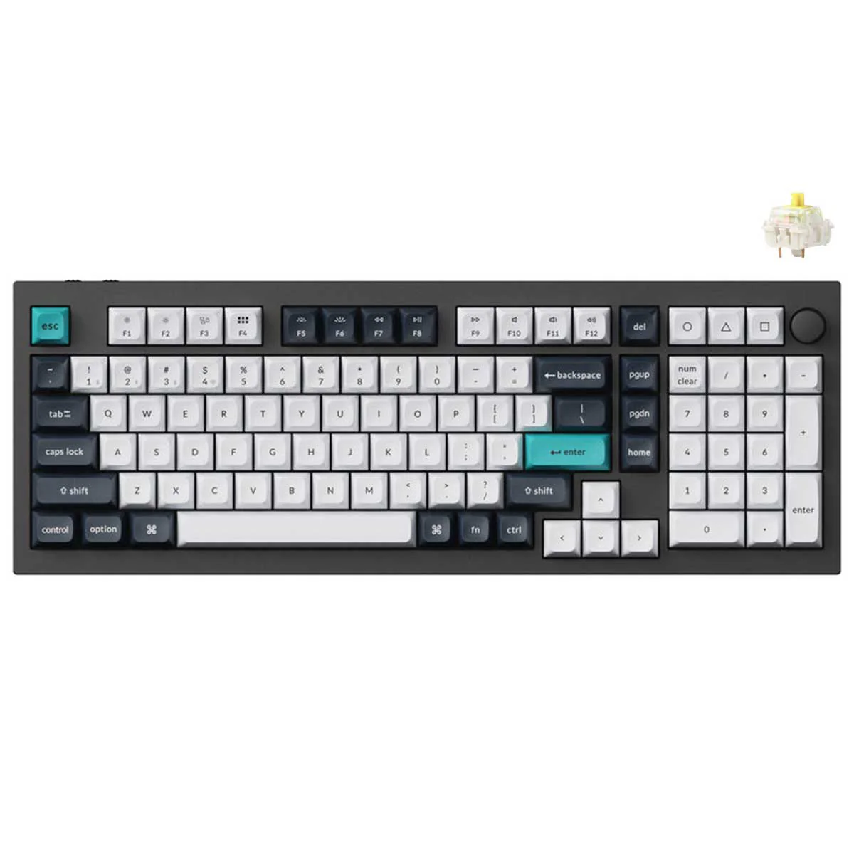 Keychron Q5 Max QMK/VIA Fully Assembled with Knob Hot-Swappable RGB Backlight 96% Wireless Mechanical Keyboard - Carbon Black (Gateron Jupiter Brown Switch, Gateron Jupiter Red Switch, Gateron Jupiter Banana Switch) (Q5M-M3, Q5M-M1, Q5M-M4) - Image 3