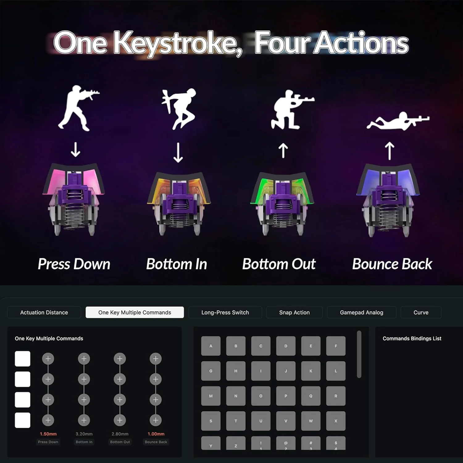 Keychron Q6 HE QMK Fully Assembled Knob RGB Full Size Wireless Custom Keyboard - Carbon Black (Gateron Double-Rail Magnetic Nebula Switch) (Q6H-M1) - Image 11