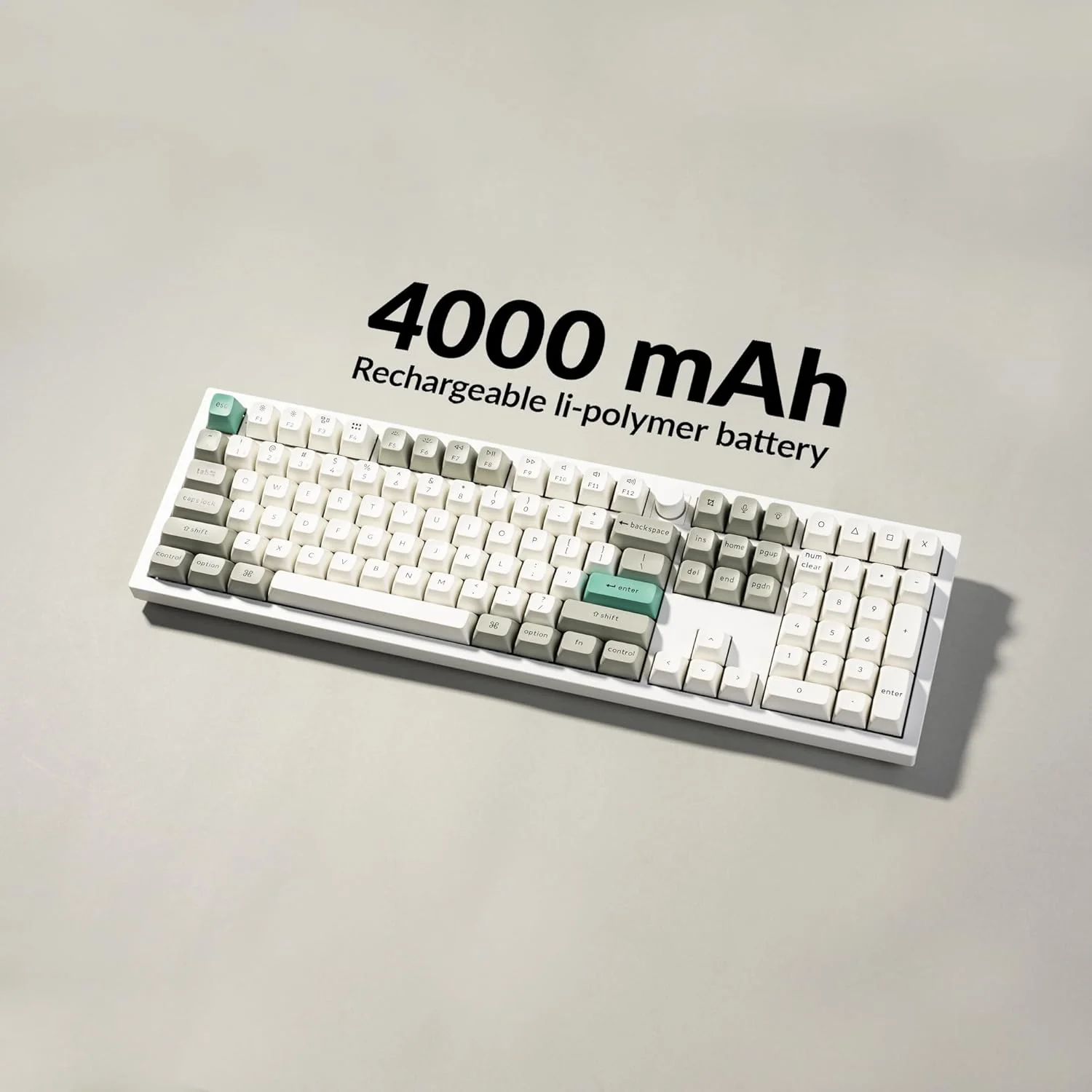 Keychron Q6 Max QMK/Via Fully Assembled With Knob RGB Backlit Hot-Swappable Full Size Wireless Custom Mechanical Keyboard - Shell White (Red Switch, Banana Switch) - Image 12