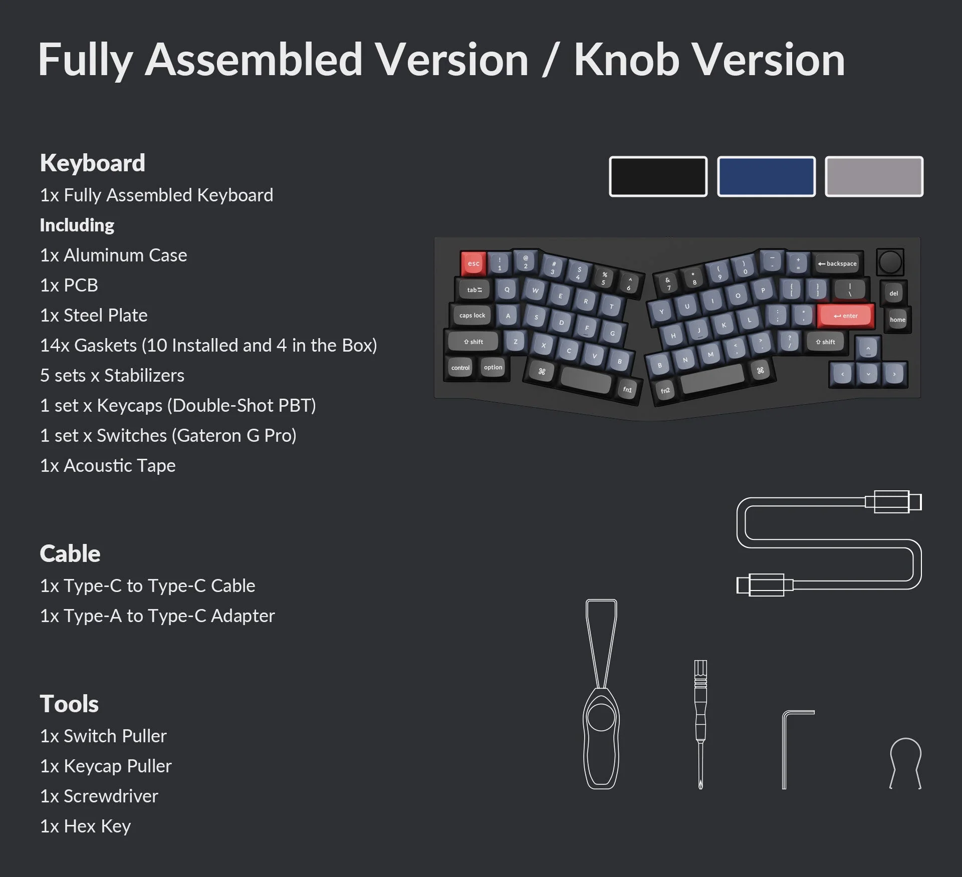 Keychron Q8 QMK Knob Version RGB Backlight Hot-Swappable Wired Mechanical Keyboard - Carbon Black (Brown Switch) (Q8M3) - Image 6