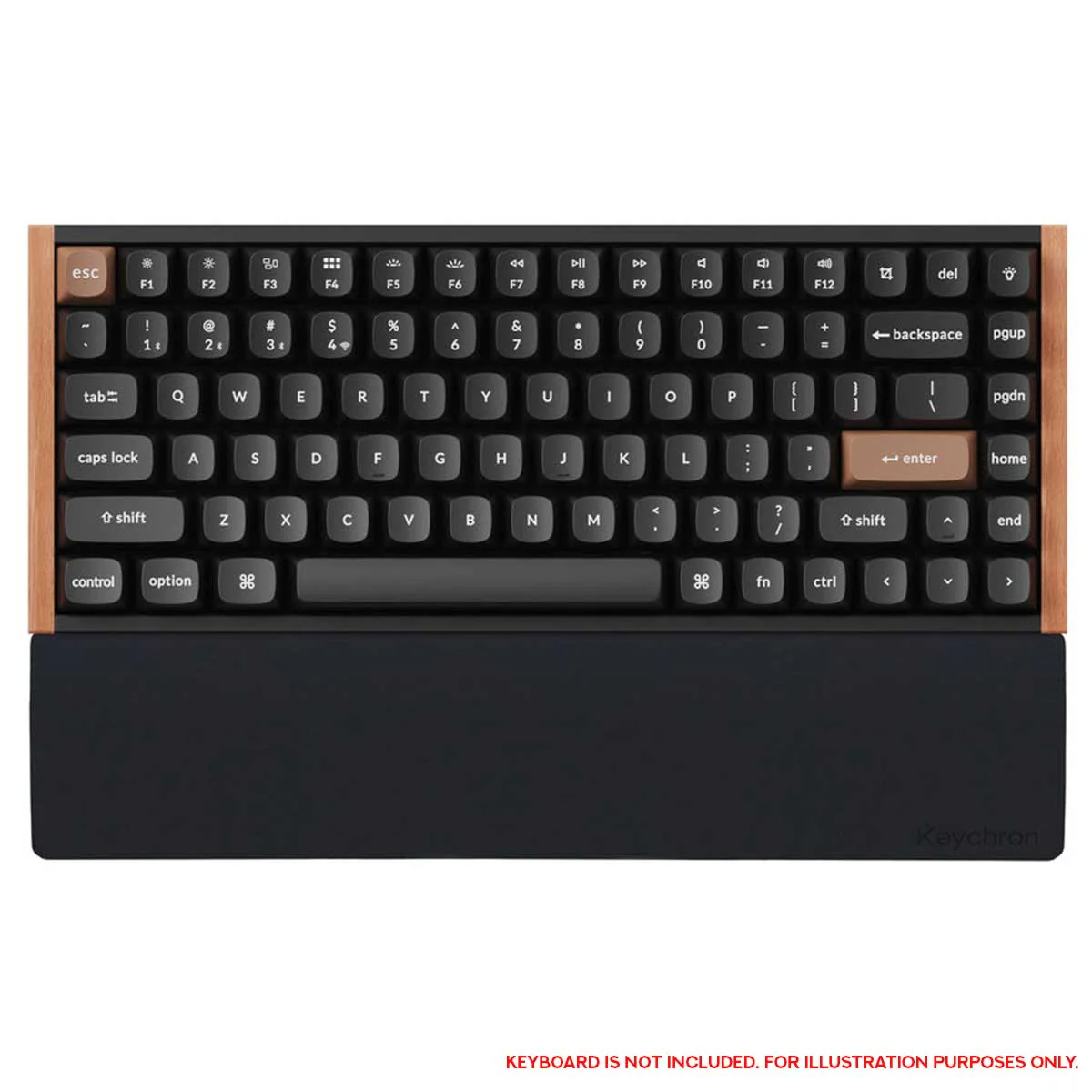 Keychron Silicone Palm Rest for K2/K2 Pro/K2 Max/K2 HE/K6/K6 Pro (Black) (PR43) - Image 6