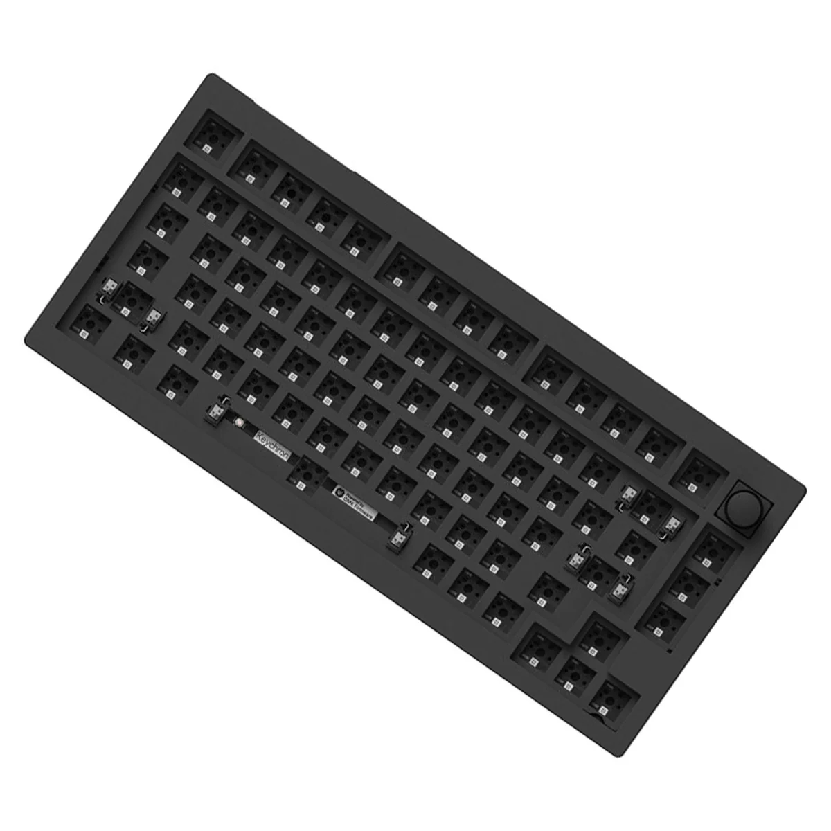 Keychron V1 Max QMK/Via Barebone Knob 75% Wireless Custom Mechanical Keyboard - Carbon Black (V1M-Z4) - Image 2