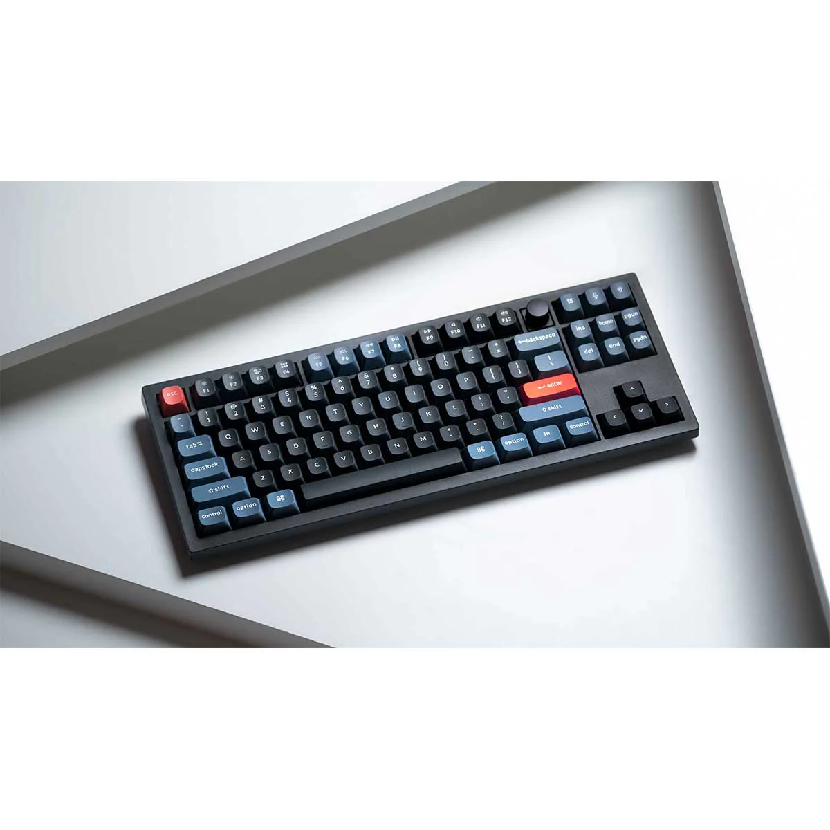 Keychron V3 QMK Fully Assembled Knob RGB Backlight Hot-Swappable TKL Wired Mechanical Keyboard - Frosted Black (K Pro Blue Switch) (V3-C2) - Image 8