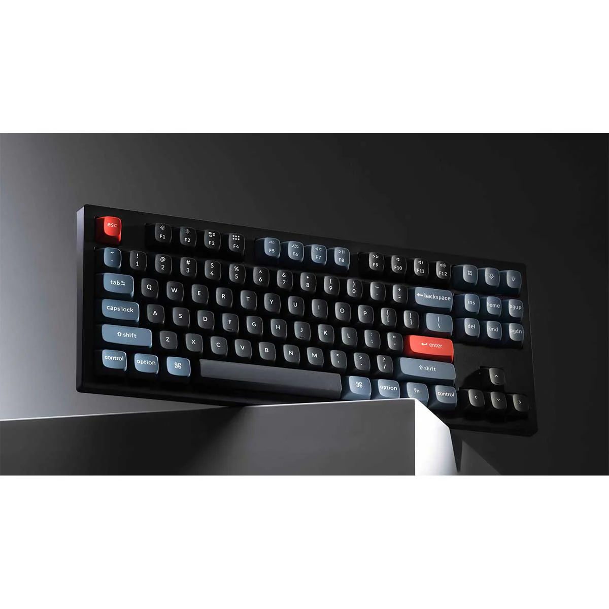 Keychron V3 QMK Fully Assembled Knob RGB Backlight Hot-Swappable TKL Wired Mechanical Keyboard - Frosted Black (K Pro Blue Switch) (V3-C2) - Image 9