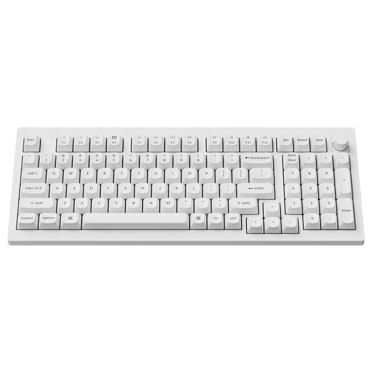Keychron V5 Max Knob Version RGB Backlight Hot-Swappable 96% Wireless Mechanical Keyboard - White (Gateron Jupiter Brown Switch, Gateron Jupiter Banana Switch, Gateron Jupiter Red Switch) (V5M-F3, V5M-F4, V5M-F1) - Image 3