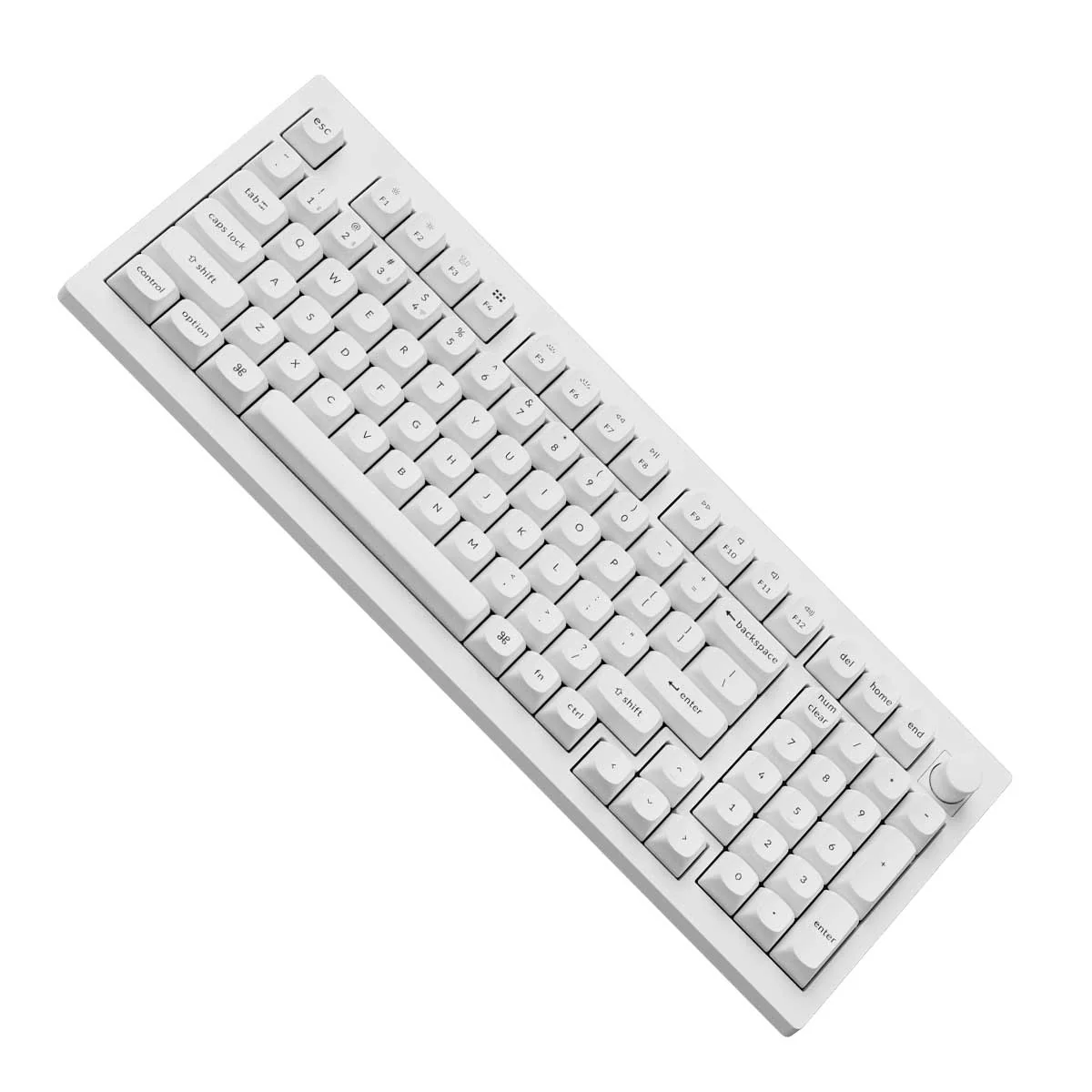 Keychron V5 Max Knob Version RGB Backlight Hot-Swappable 96% Wireless Mechanical Keyboard - White (Gateron Jupiter Brown Switch, Gateron Jupiter Banana Switch, Gateron Jupiter Red Switch) (V5M-F3, V5M-F4, V5M-F1) - Image 4