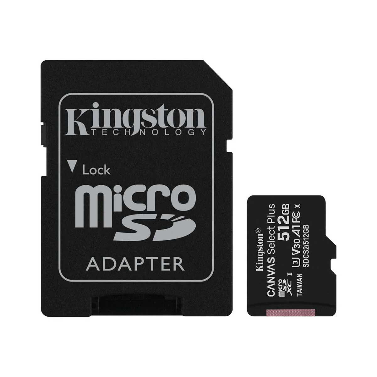 Kingston Canvas Select Plus 512GB 100MB/S Micro SD Memory Card With Android A1 Performance Class (SDCS2/512GB)
