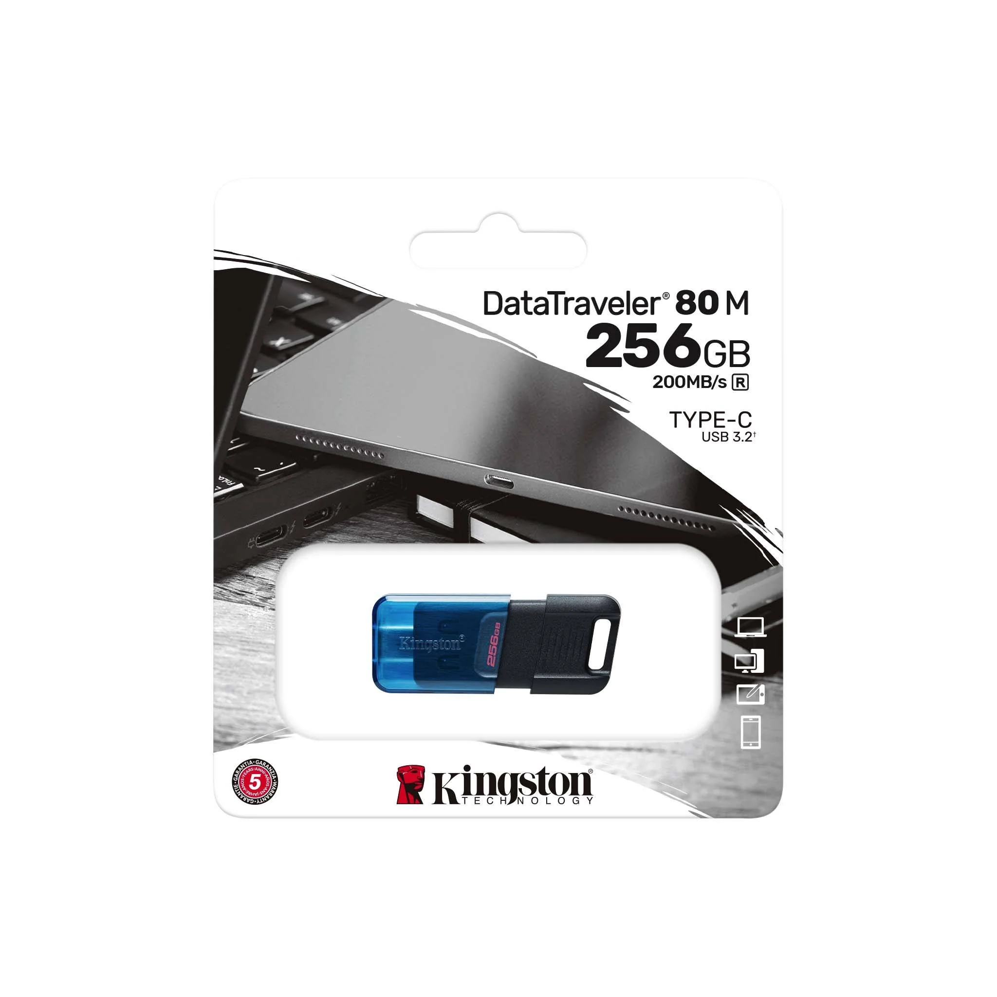 Kingston Data Traveler 80 M 256GB USB-C Flash Drive (DT80M/256GB) - Image 3