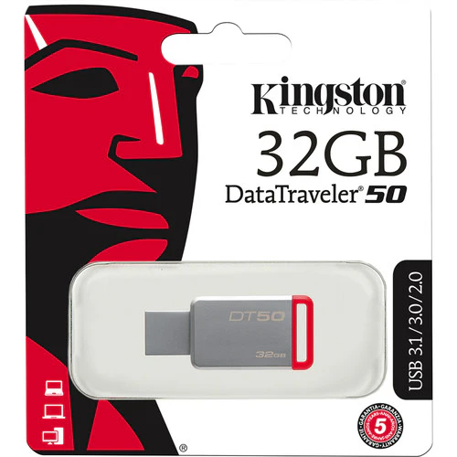Kingston Data Traveler DT50/32GBFR (Red) - Image 4
