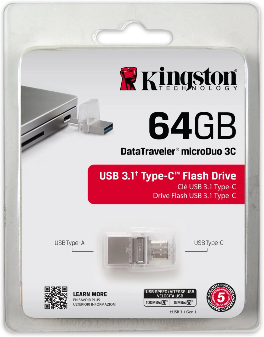 Kingston Data Traveler Microduo 3C 64GB (DTDUO3C) - Image 5