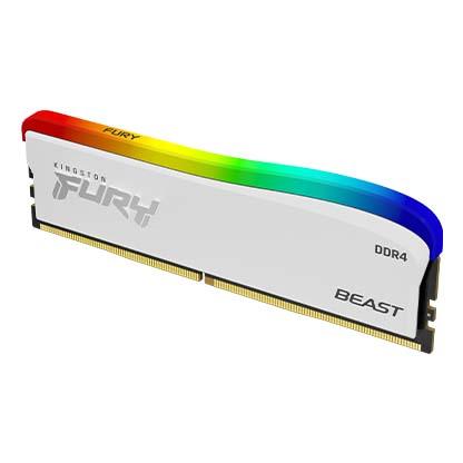 Kingston Fury Beast 16GB (1X16GB) DDR4 RGB SE 3600Mhz Memory (White) (KF436C18BWA/16) - Image 2