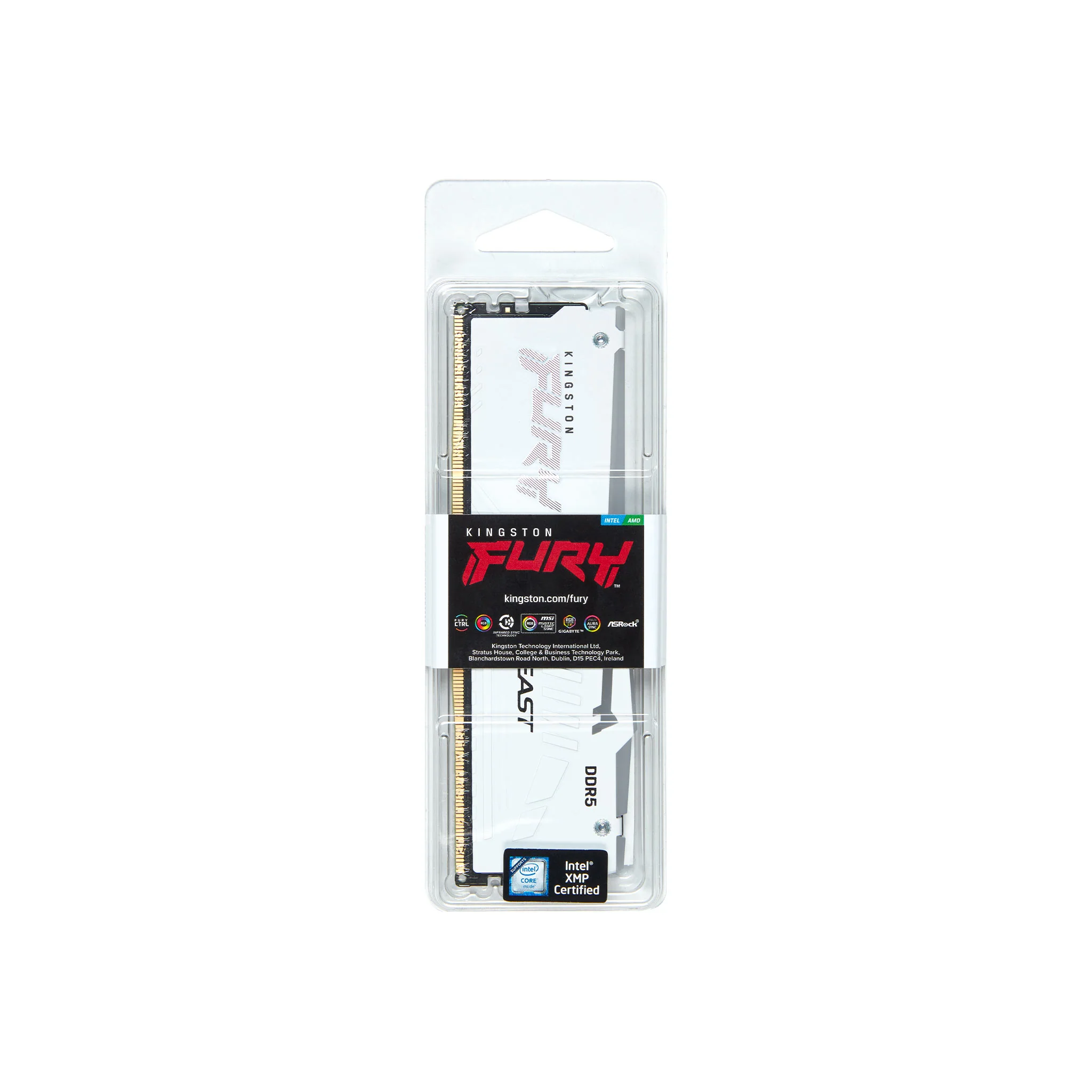 Kingston Fury Beast 16GB (1x16GB) DDR5 RGB 6000MT/S Memory (White) (KF560C40BWA-16) - Image 3