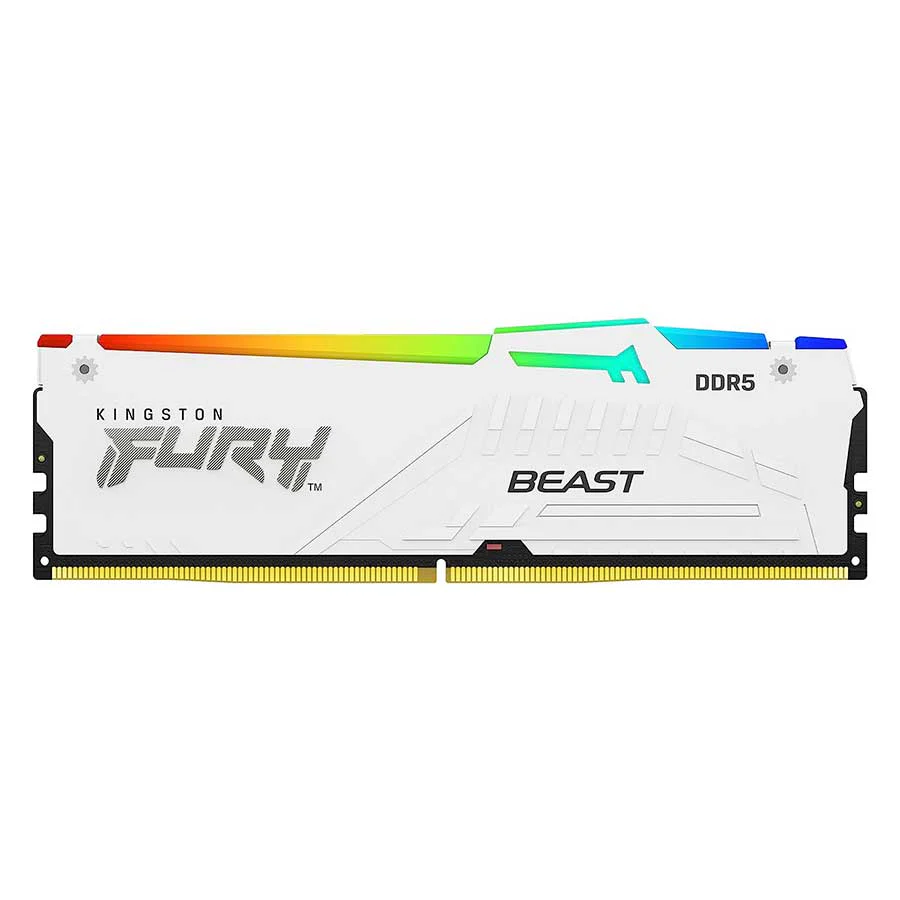 Kingston Fury Beast 32GB (1X32GB) DDR5 RGB Expo 5600MT/S CL36 Memory (White) (KF556C36BWEA-32)