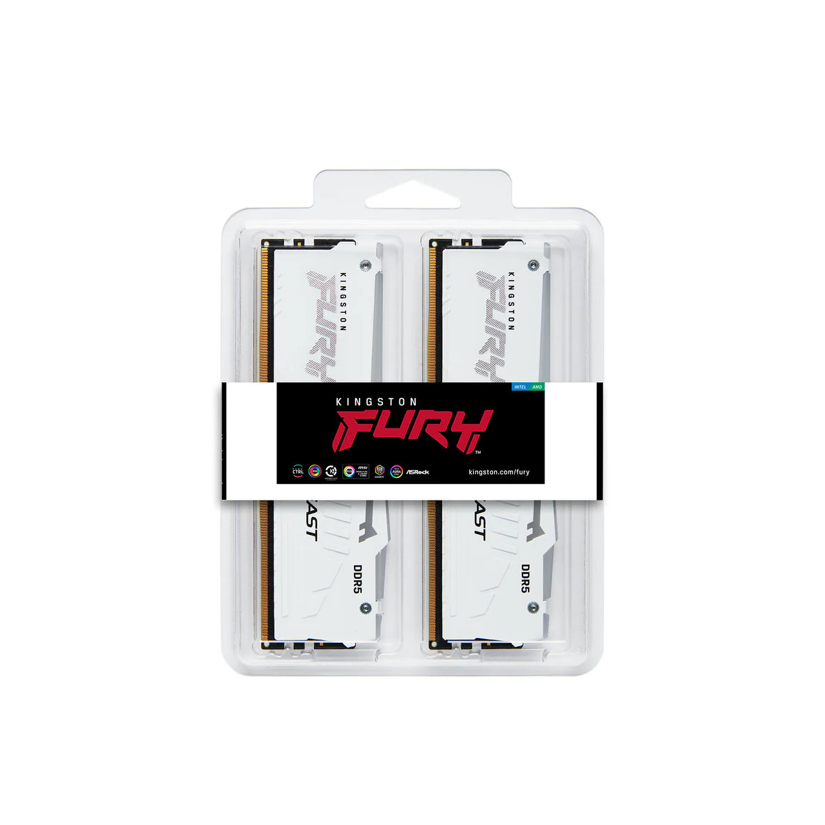 Kingston Fury Beast 32GB (2x16GB) DDR5 RGB Expo 6000MT/s CL36-44-44 Memory (White) (KF560C36BWE2AK2-32) - Image 3