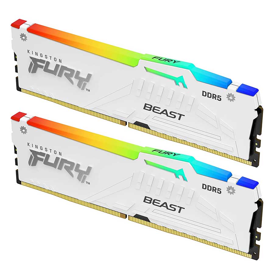 Kingston Fury Beast 64GB (2X32GB) DDR5 RGB Expo 6000MT/S CL36 Memory (White) (KF560C36BWEAK2-64) - Image 3