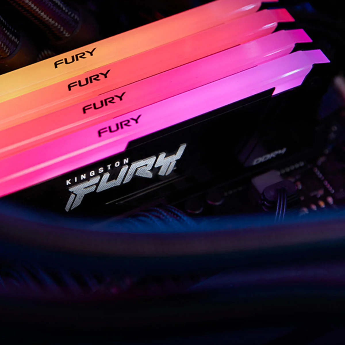 Kingston Fury Beast 8GB (1X8GB) DDR4 RGB XMP 3200MT/s CL16-18-18 Memory (Black) (KF432C16BB2A/8) - Image 4