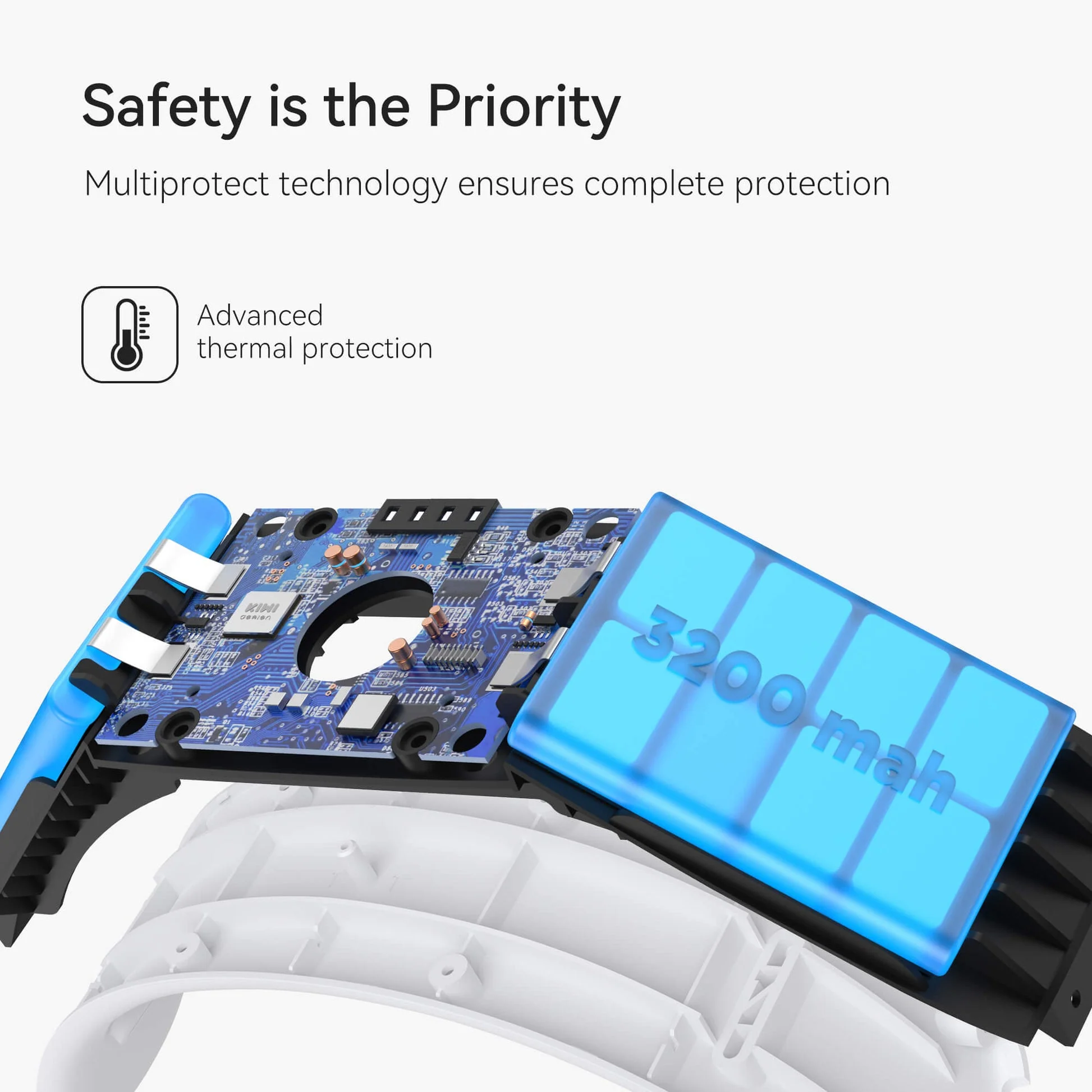 Kiwi Design Comfort Battery Head Strap for Meta Quest 2 (White) (Q31-2.2-BT-US) - Image 6