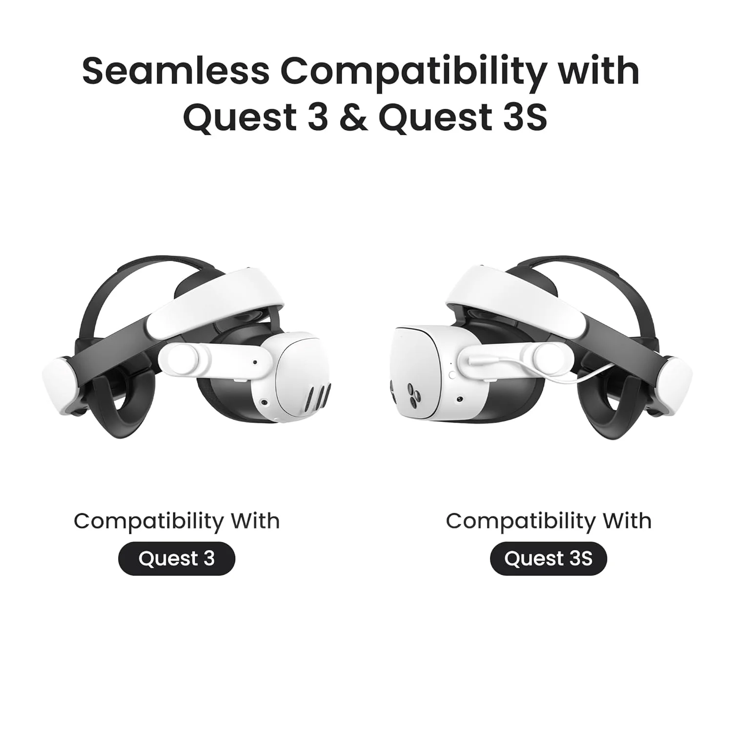 Kiwi Design H4 Boost Halo Battery Head Strap for Meta Quest 3/3S (QS03B) - Image 2