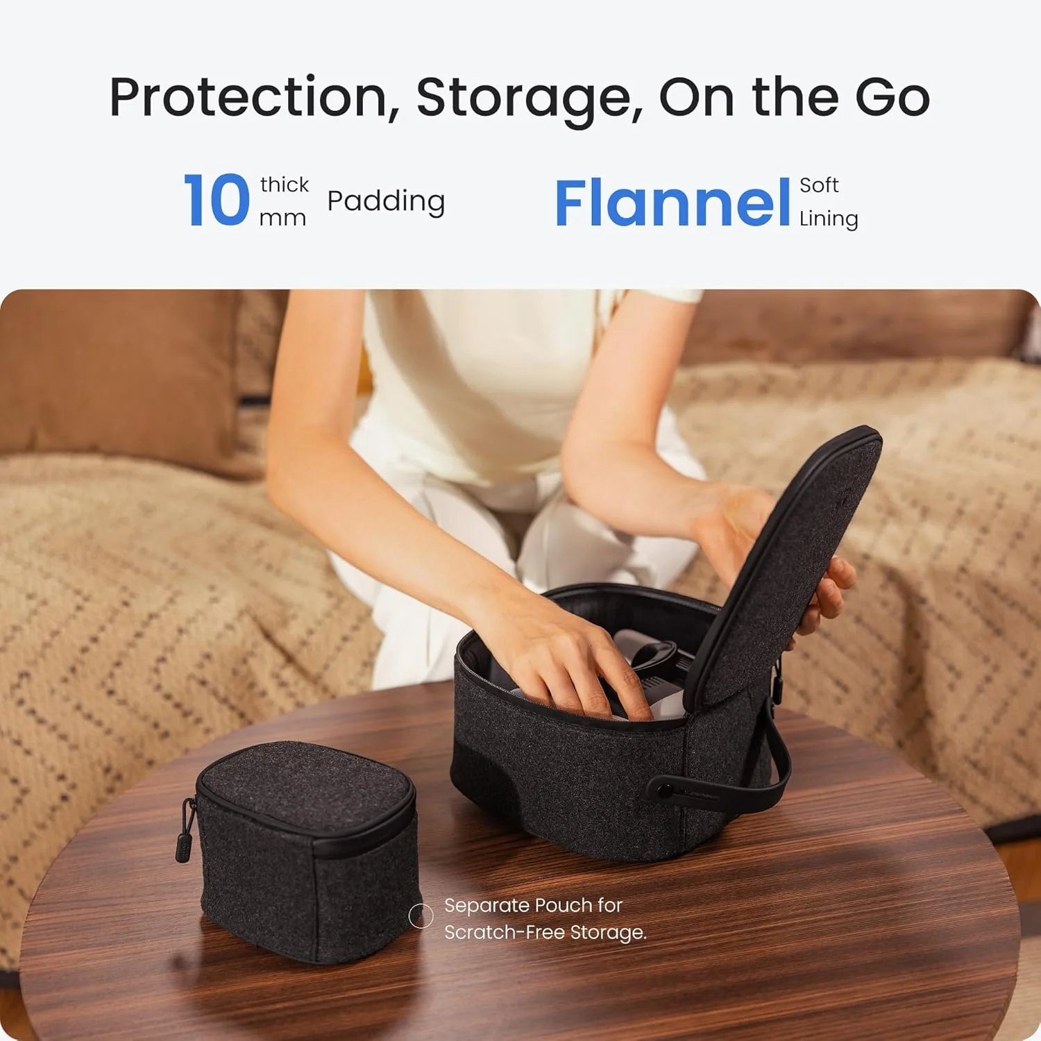 Kiwi Design P4 Portable Carrying Case for Meta Quest 2/3/3S/Vision Pro (QP05) - Image 11