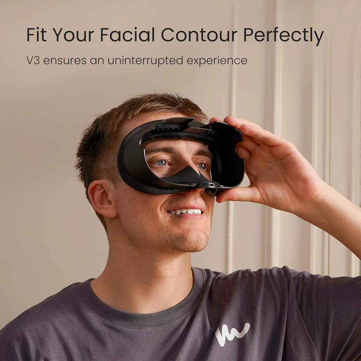 Kiwi Design V3 Facial Interface Set for Meta Quest 3 (Black) (Q2-5) - Image 5