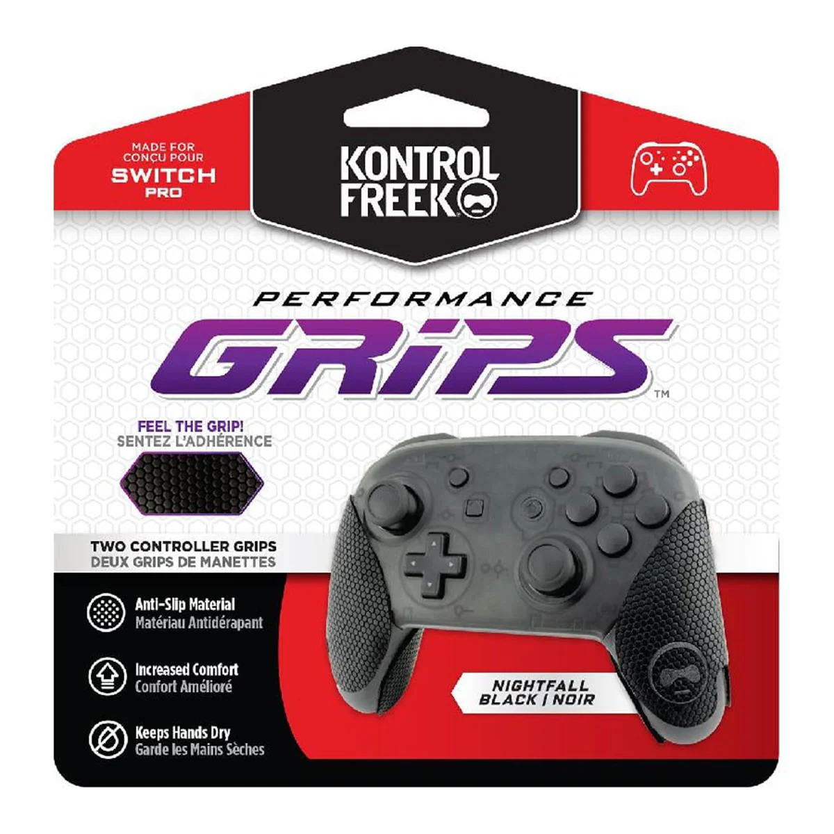 SteelSeries Kontrolfreek Grips for Nintendo Switch Pro (Nightfall Black/Noir) (4777-PRO) - Image 5