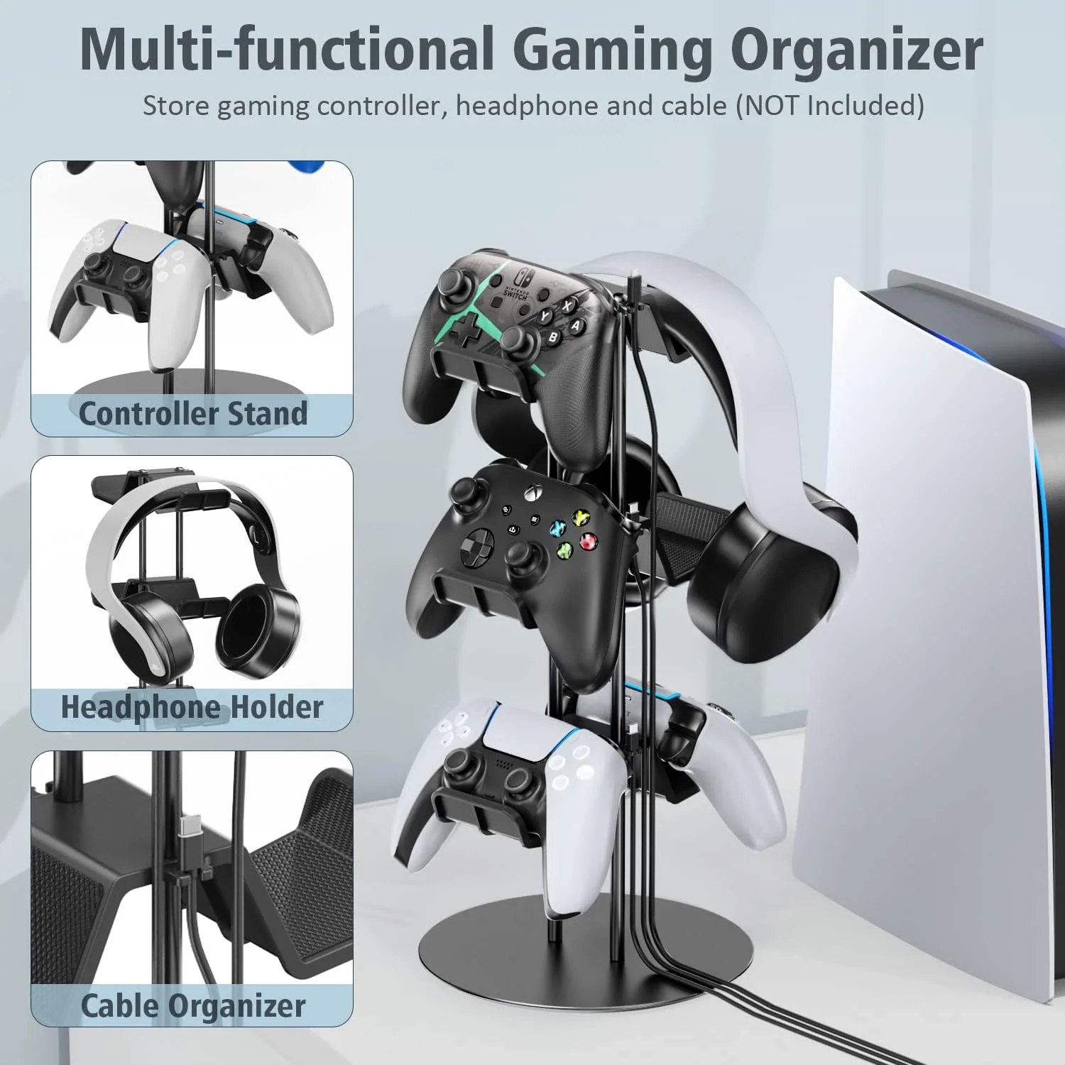 KYTOK Multiple Controller Desk Stand 3 Tiers With Cable Organizer (KT-K516) - Image 6