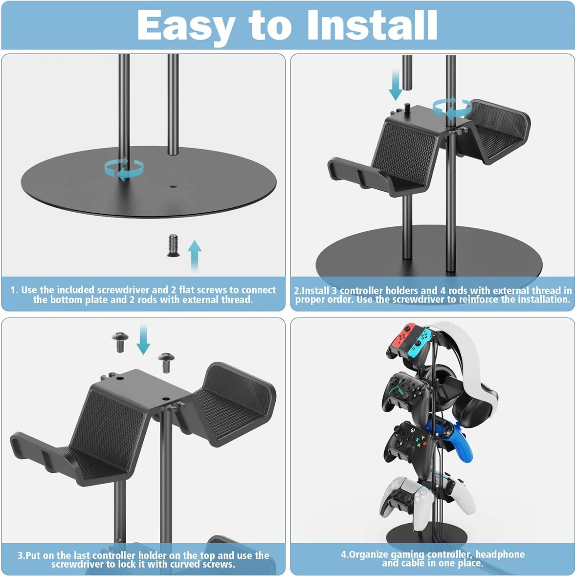 Kytok Multiple Controller Desk Stand for 8 Controllers (KT-515) - Image 5