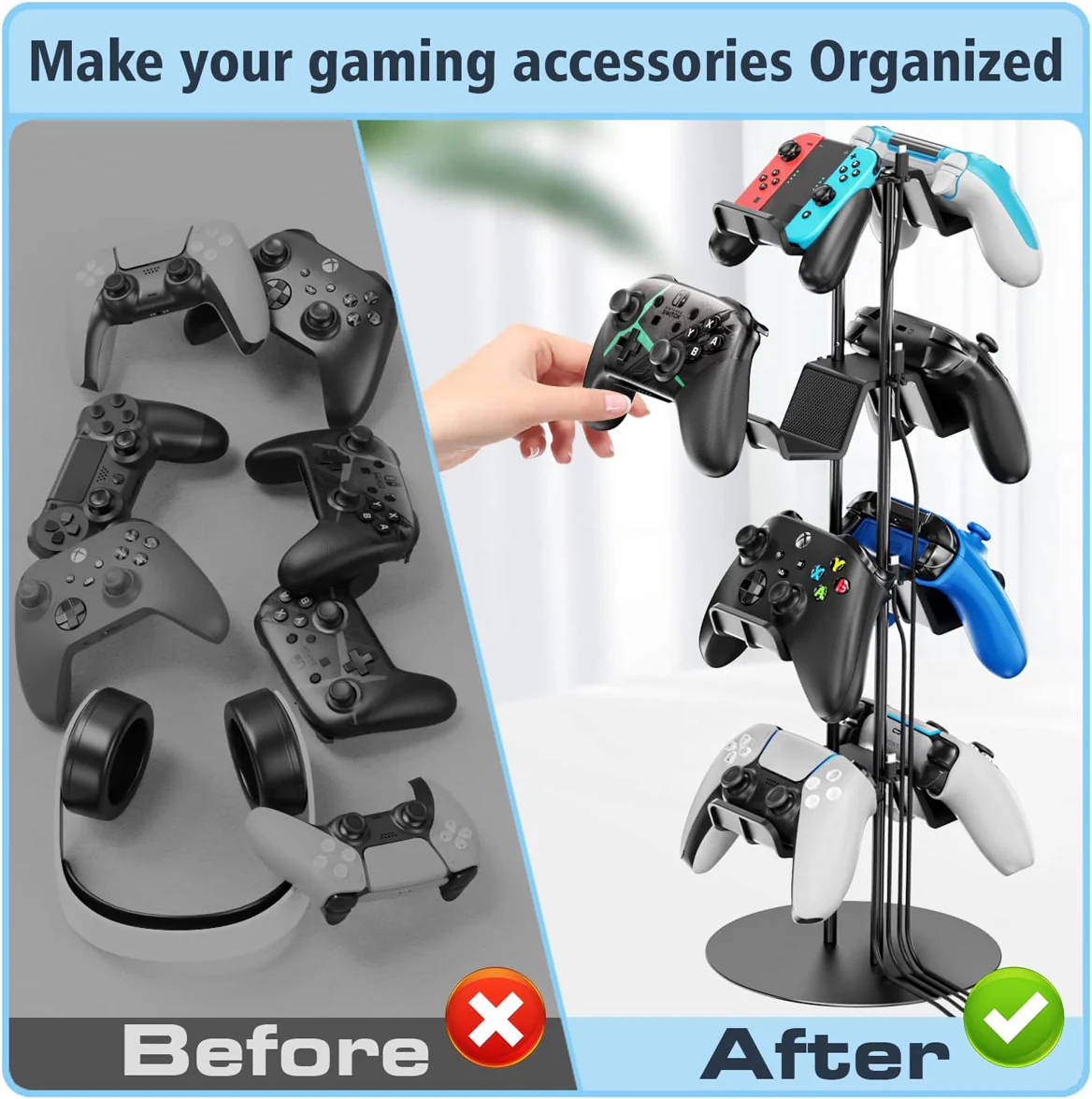 Kytok Multiple Controller Desk Stand for 8 Controllers (KT-515) - Image 6