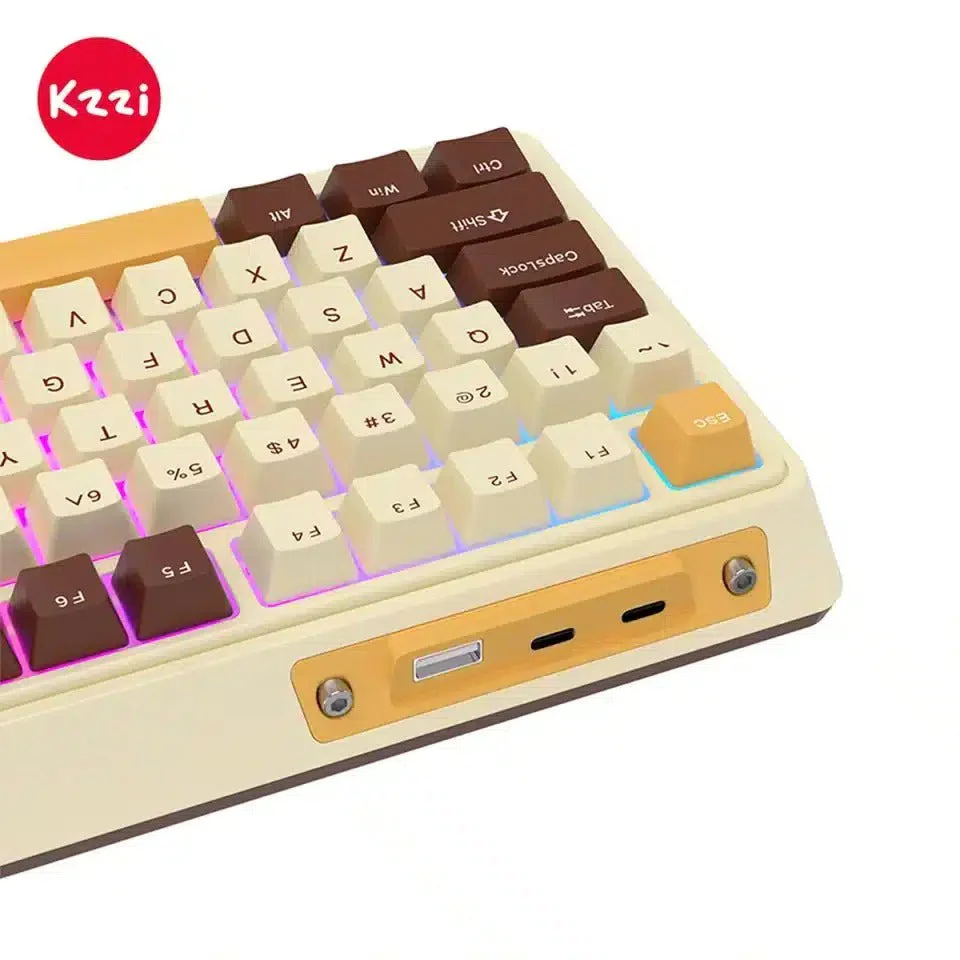 KZZI K75 Pro Tri-Mode RGB 82 Keys Hot-Swappable Mechanical Keyboard Mousse (Eternity Tactile Switch) - Image 2