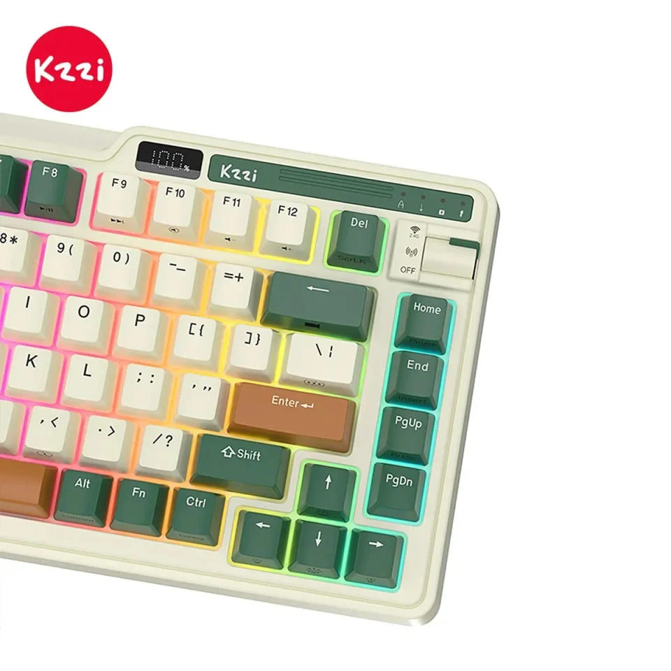 KZZI K75 Pro Tri-Mode RGB 82 Keys Hot-Swappable Mechanical Keyboard Timing Machine (Moment Linear Switch) - Image 2