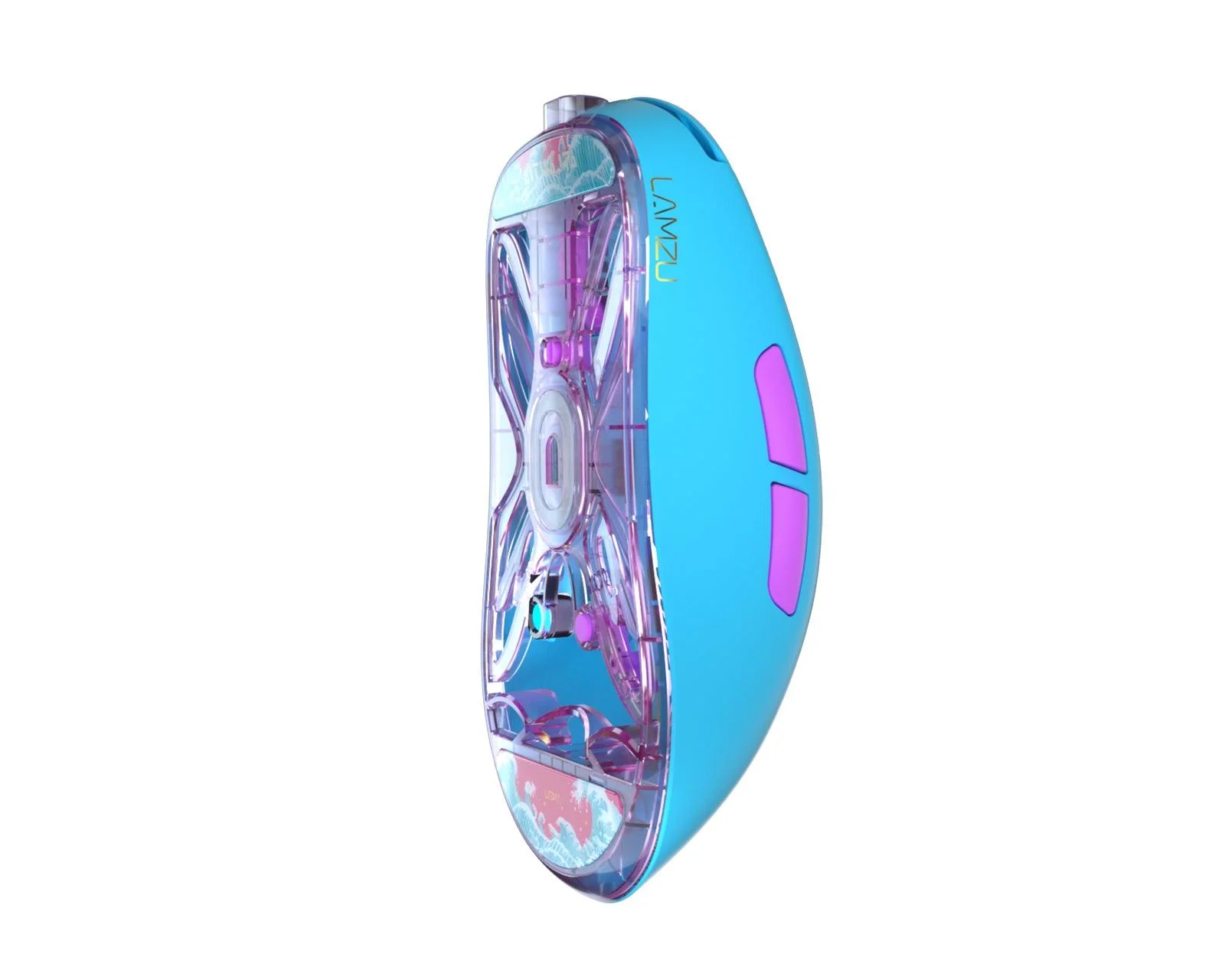Lamzu Atlantis Superlight Wireless Gaming Mouse (Miami Blue) - Image 5