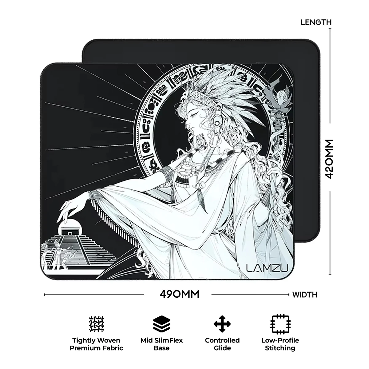 Lamzu Maya Mid SlimFlex Cloth Mouse Pad (490x420x3mm)