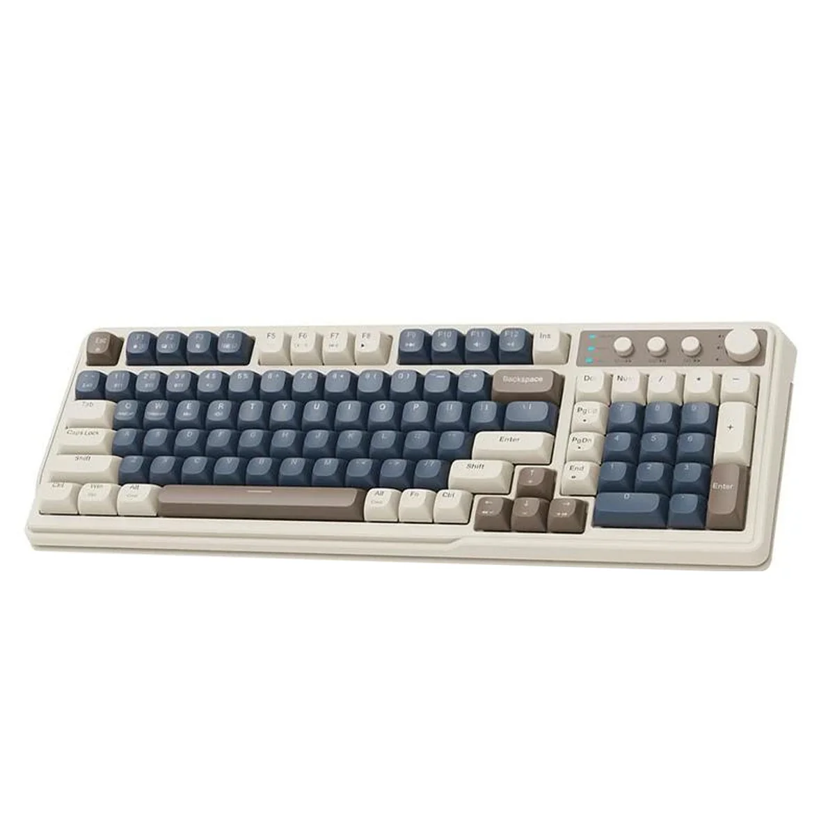 Lecoo C99 Tri-mode Membrane Silicone Keyboard (Blue/Grey) - Image 4